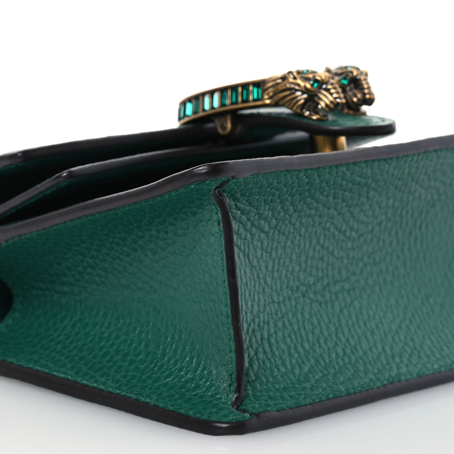 Gucci Dollar Calfskin Crystal Mini Dionysus Top Handle Bag Emerald 9 of 11