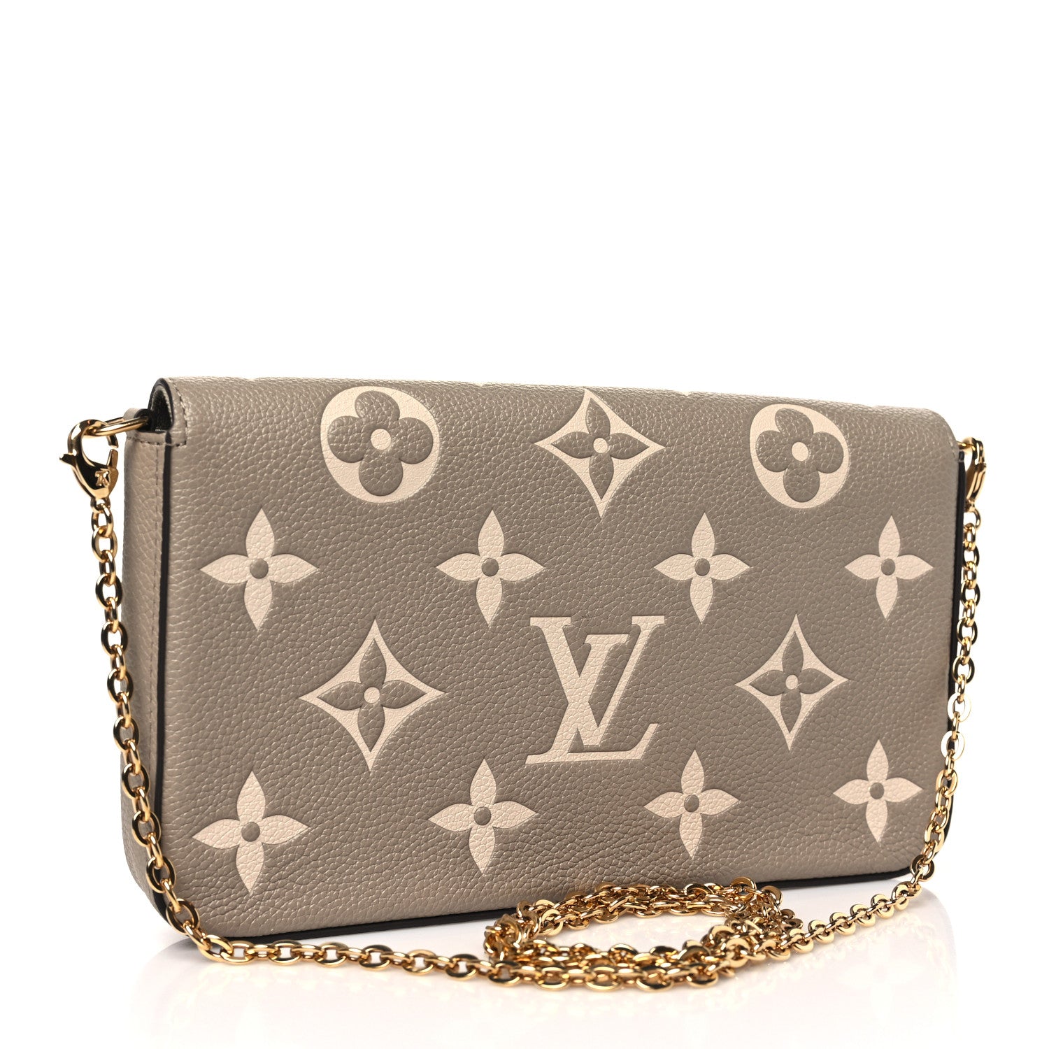 Louis Vuitton Empreinte Monogram Giant Felicie Pochette Tourterelle Creme 4 of 10
