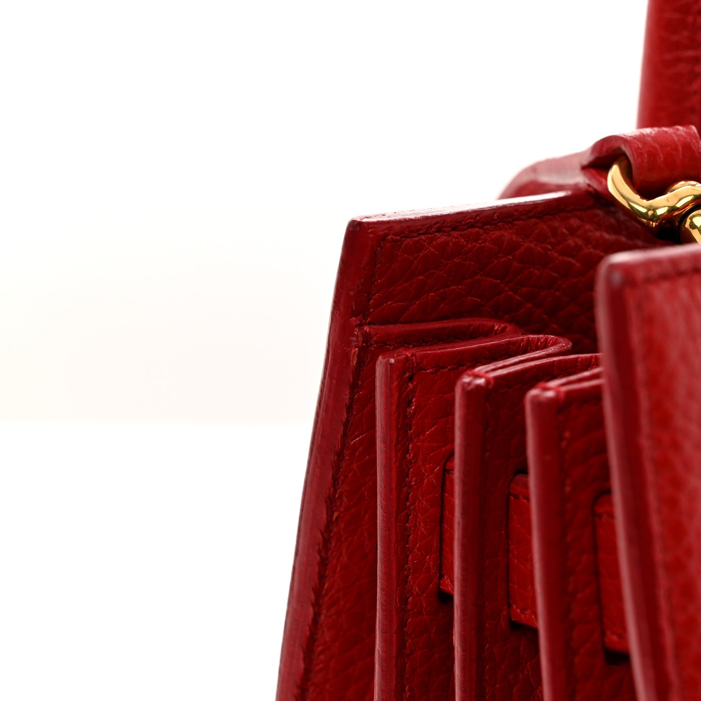 Grained Calfskin Nano Sac De Jour Lipstick Red