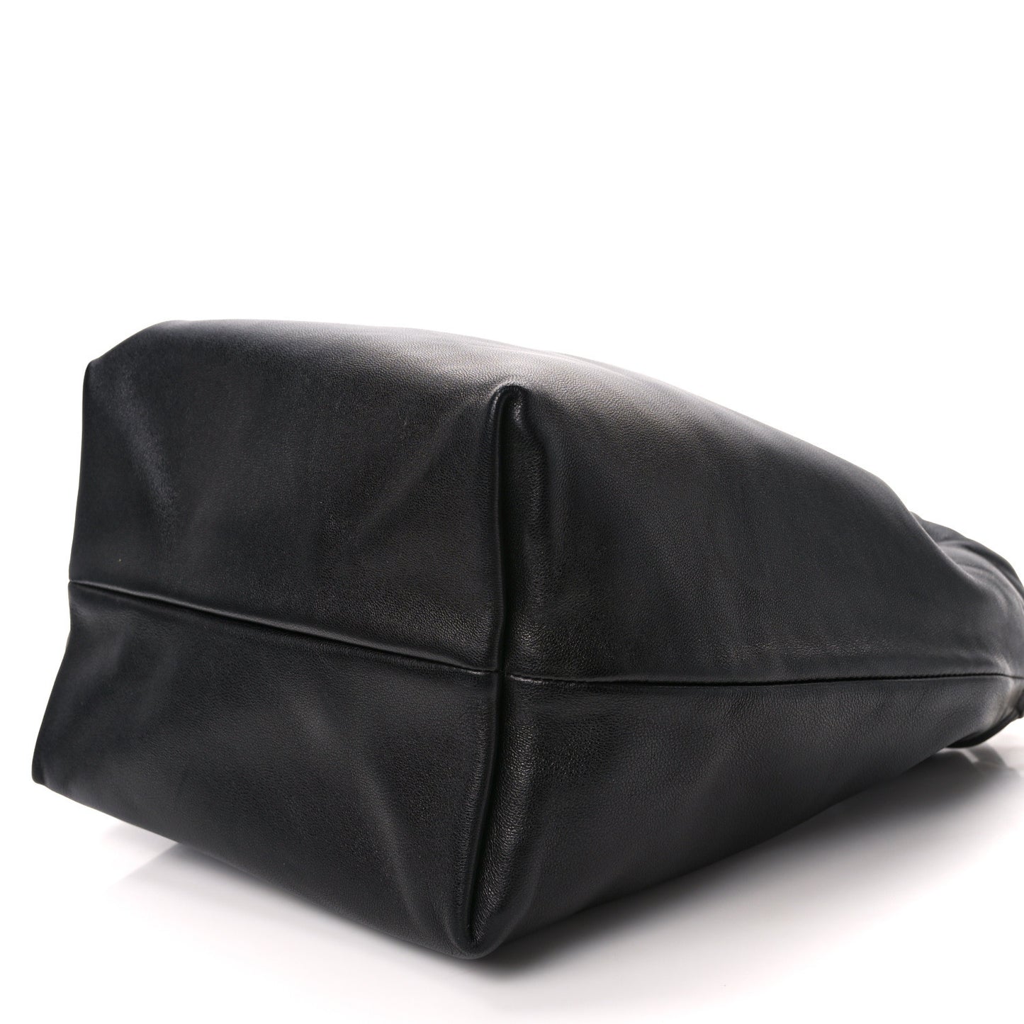 Nappa Vlogo Pouf Pouch Black