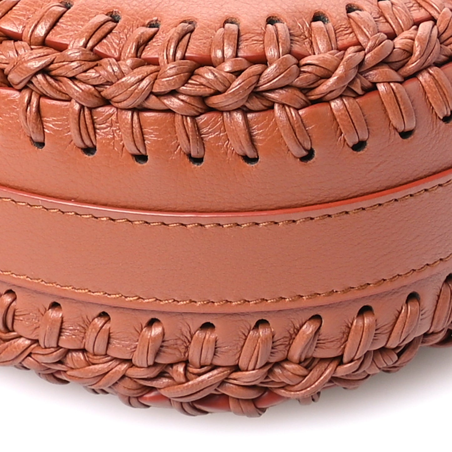 Grained Calfskin Medium Whipstitched Bobby Bag Dark Tan