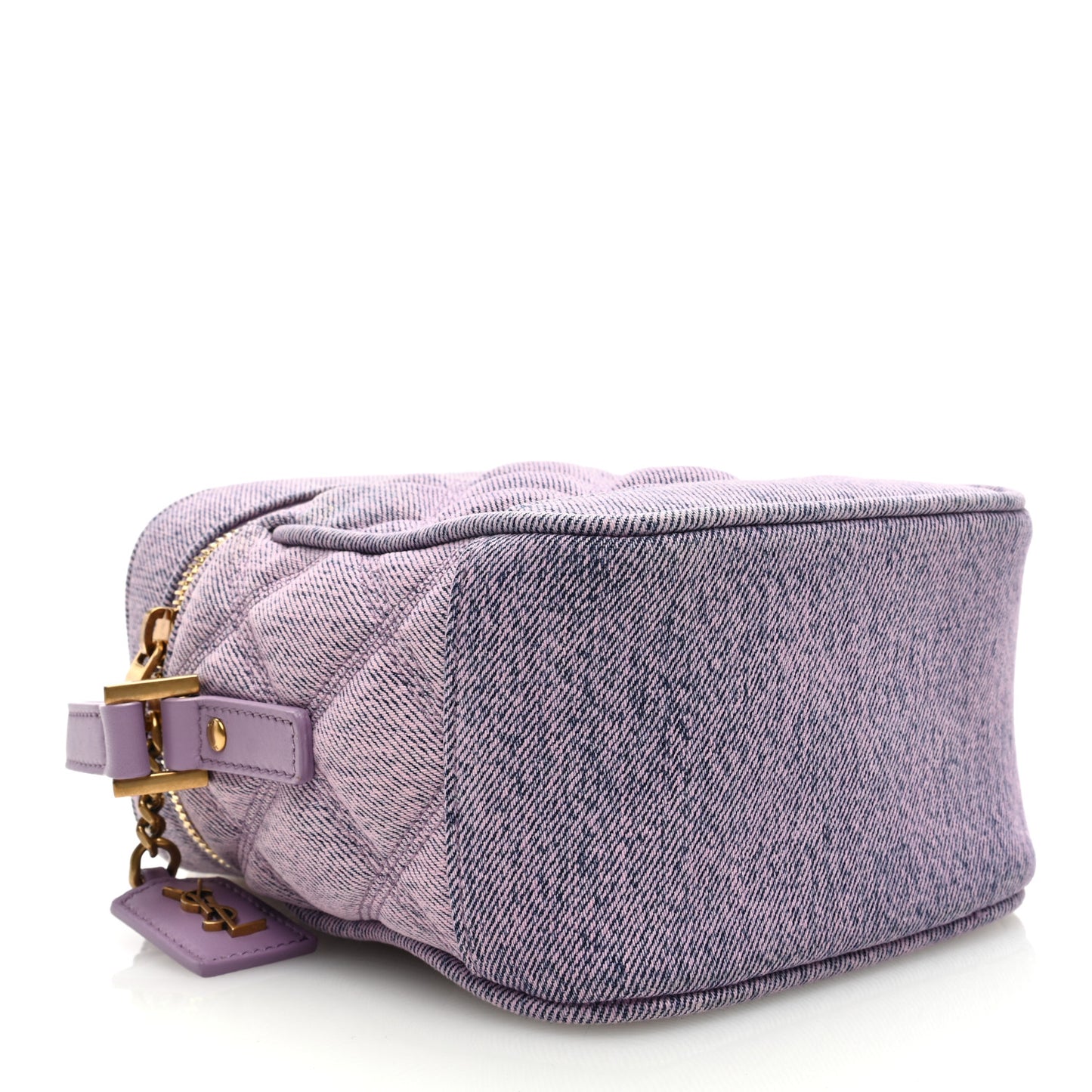Denim Quilted 80's Vanity Bag Bleached Lilac