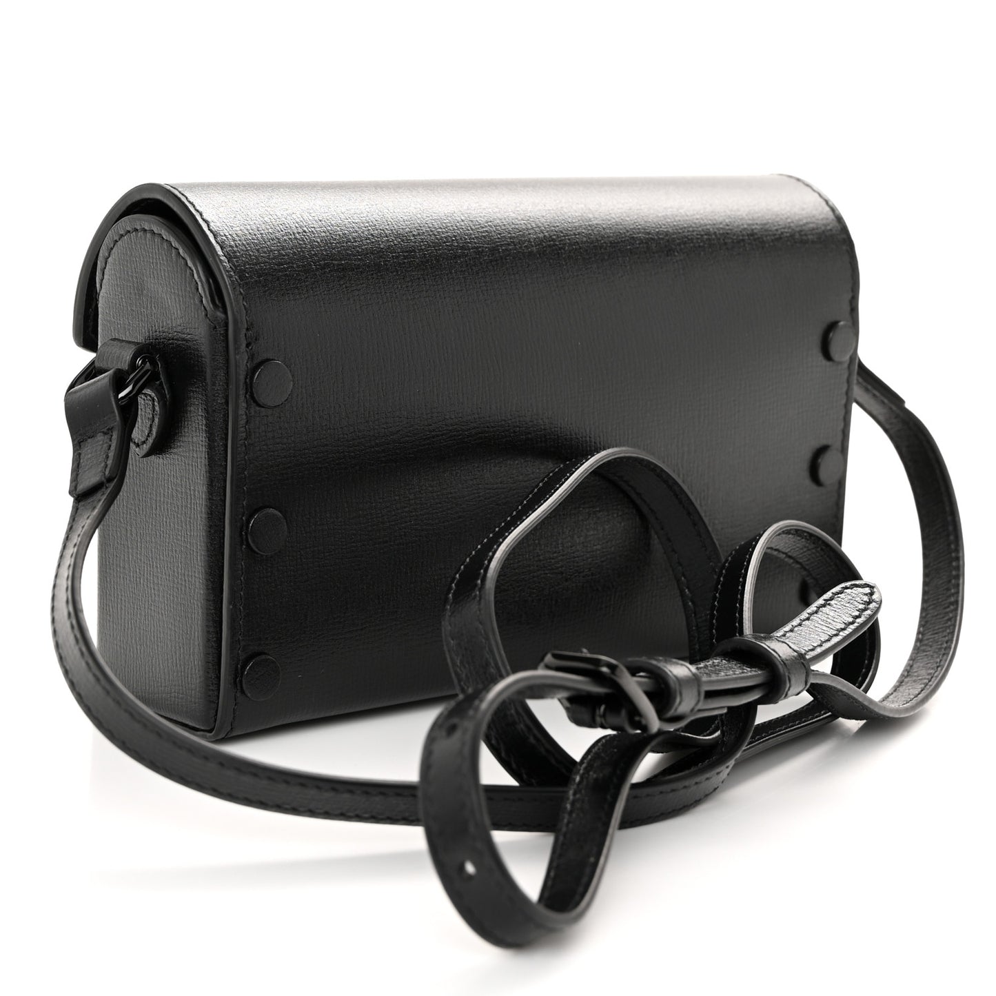 Azalea Calfskin Monochrome Mini Horsebit 1955 Shoulder Bag Black