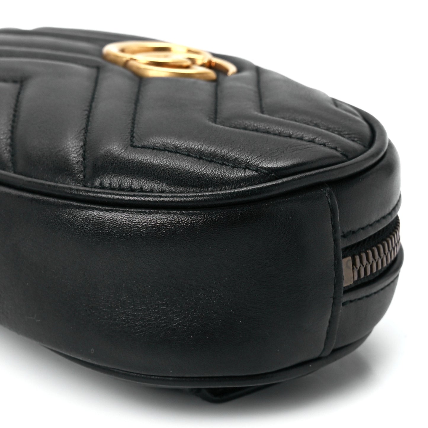 Calfskin Matelasse GG Marmont Belt Bag 75 30 Black