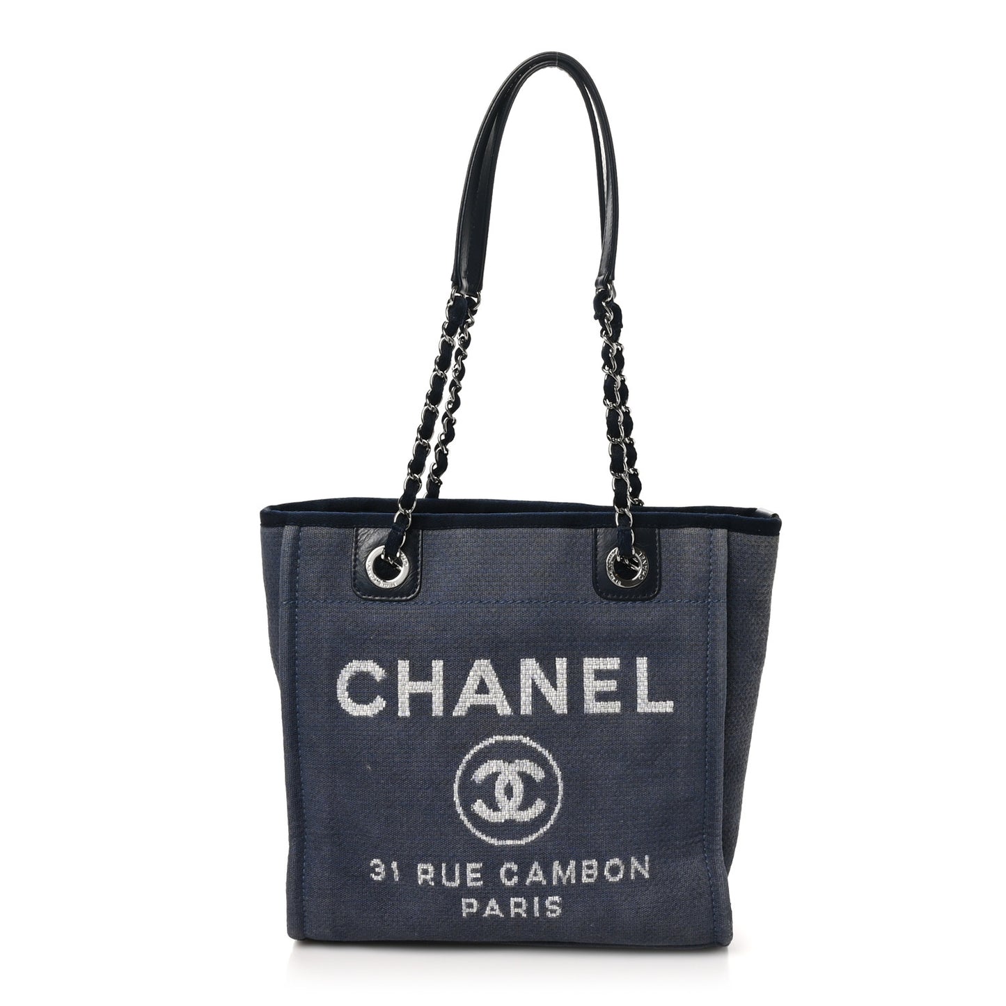 Canvas Mini Deauville Tote Blue