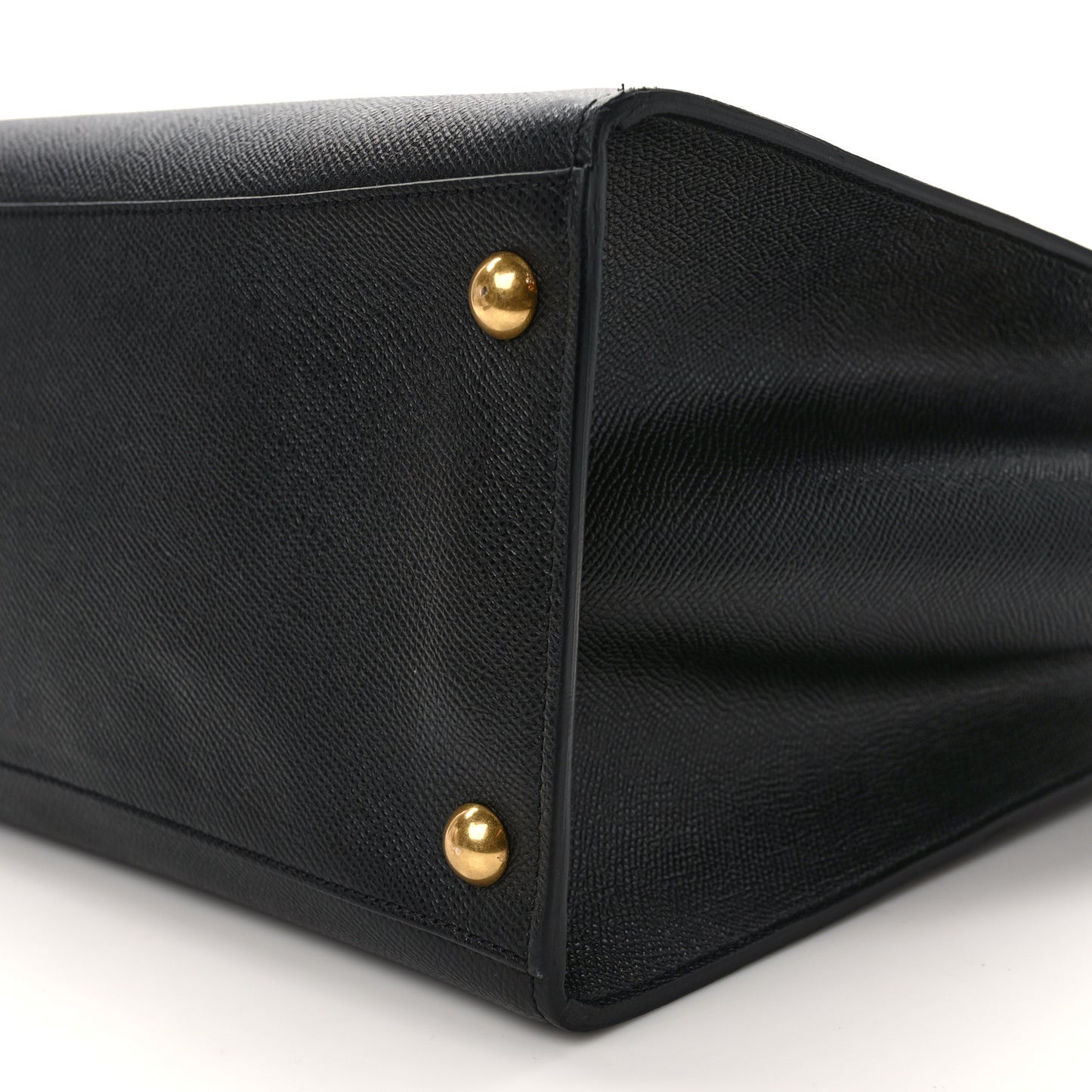 Grainy Calfskin Gemini Tote Black Bonbon