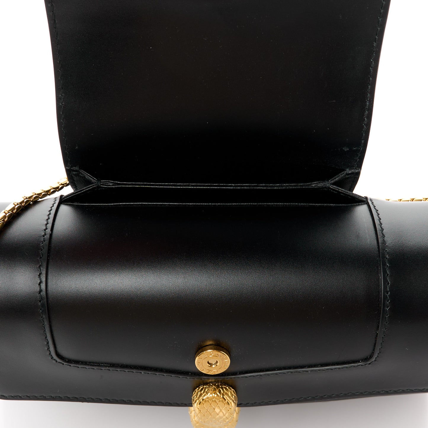 X ALEXANDER WANG Lambskin Serpenti Forever Flap Black