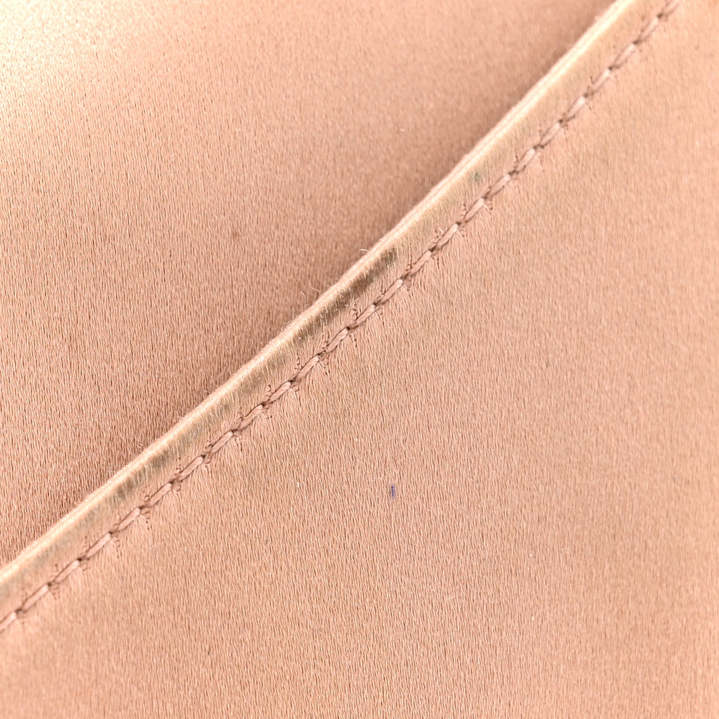 Satin Crystal Mini Saddle Bag Powder Beige