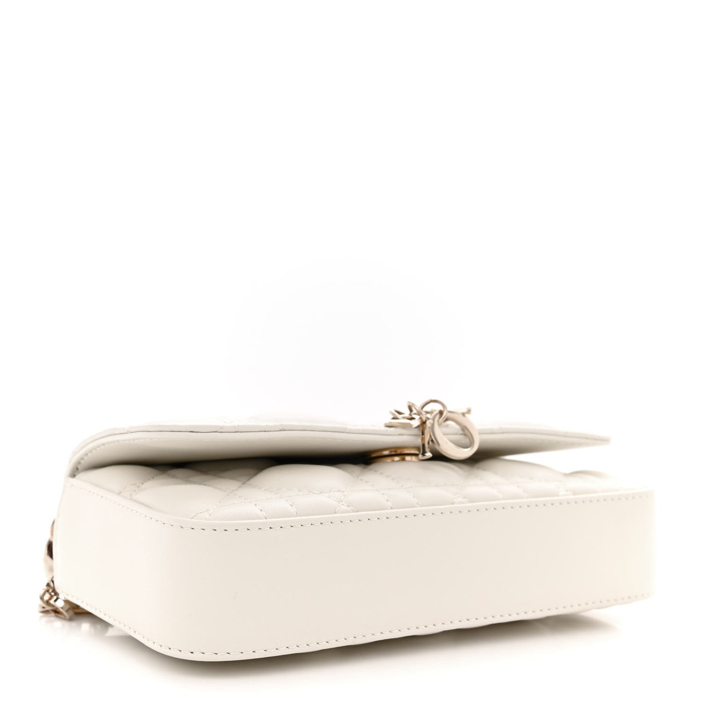 Lambskin Cannage Dior Talk Phone Pouch Latte