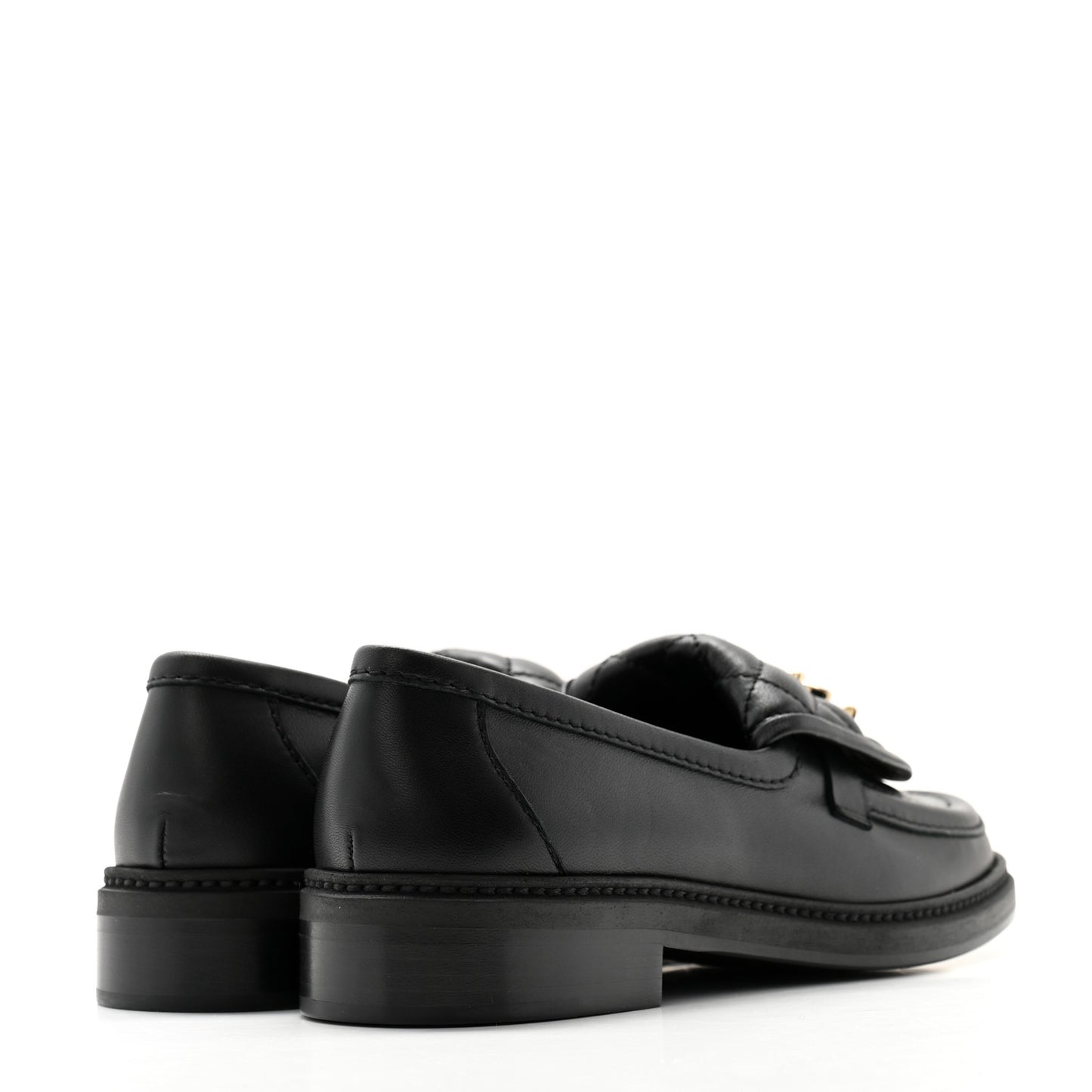Lambskin Quilted CC Turnlock Loafers 37 Black