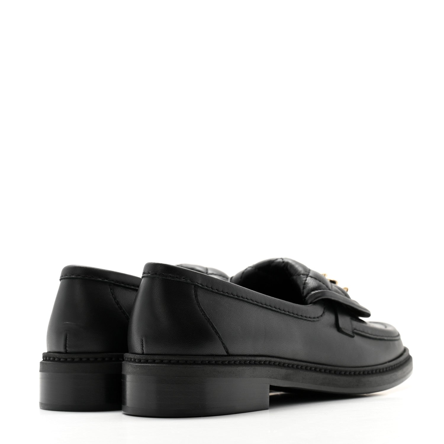 Chanel Lambskin Quilted CC Turnlock Loafers 37 Black 4 of 8