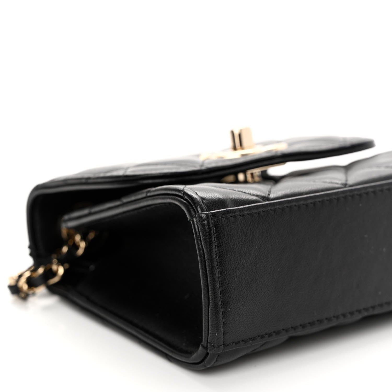 Chanel Lambskin Quilted Mini Trendy CC Clutch With Chain Black 9 of 11