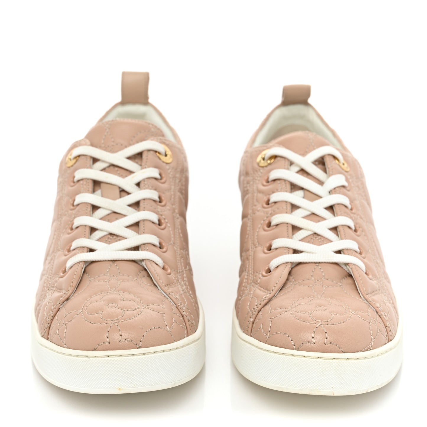 Calfskin Monogram Stellar Sneakers 37.5 Blush