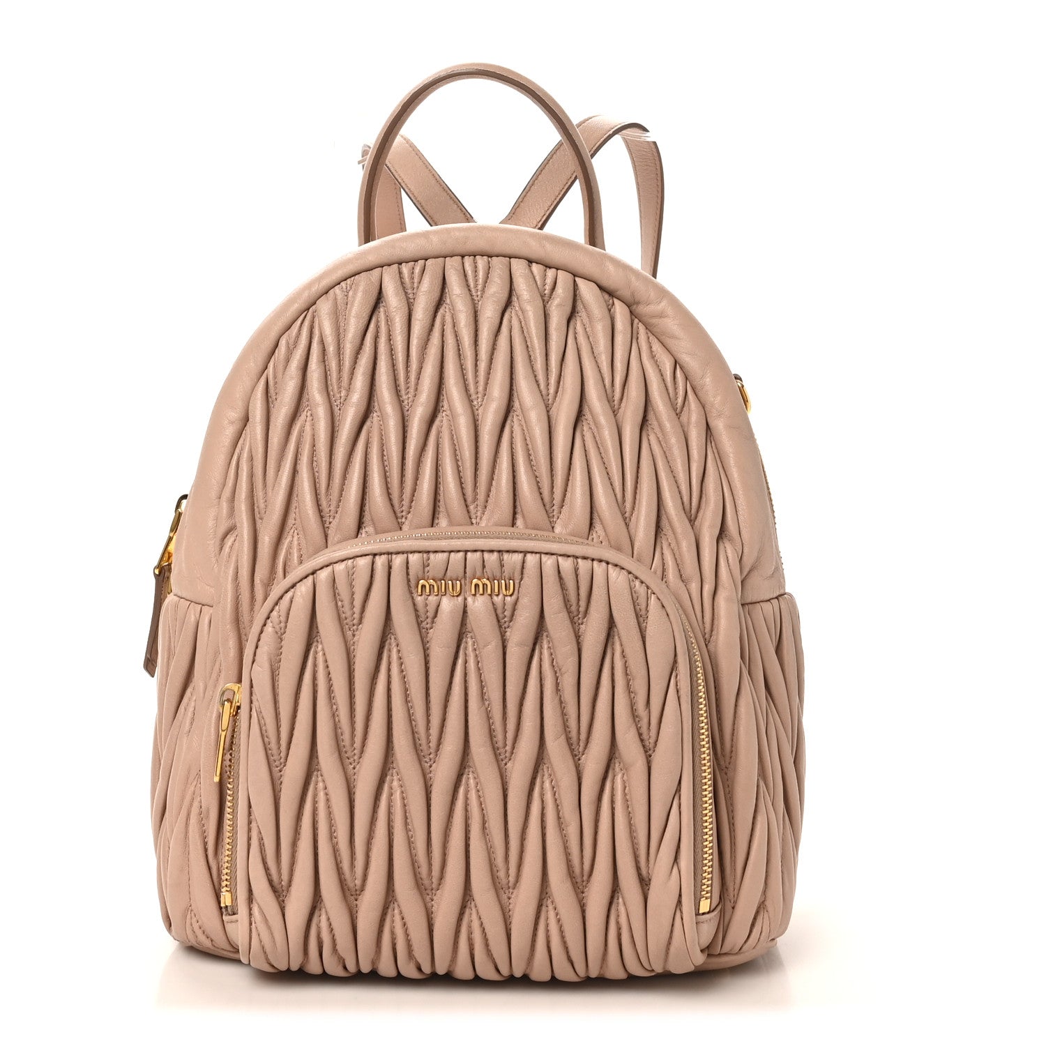 Miu Miu Pink Quilted Backpack 1365500-2.jpg main image 2