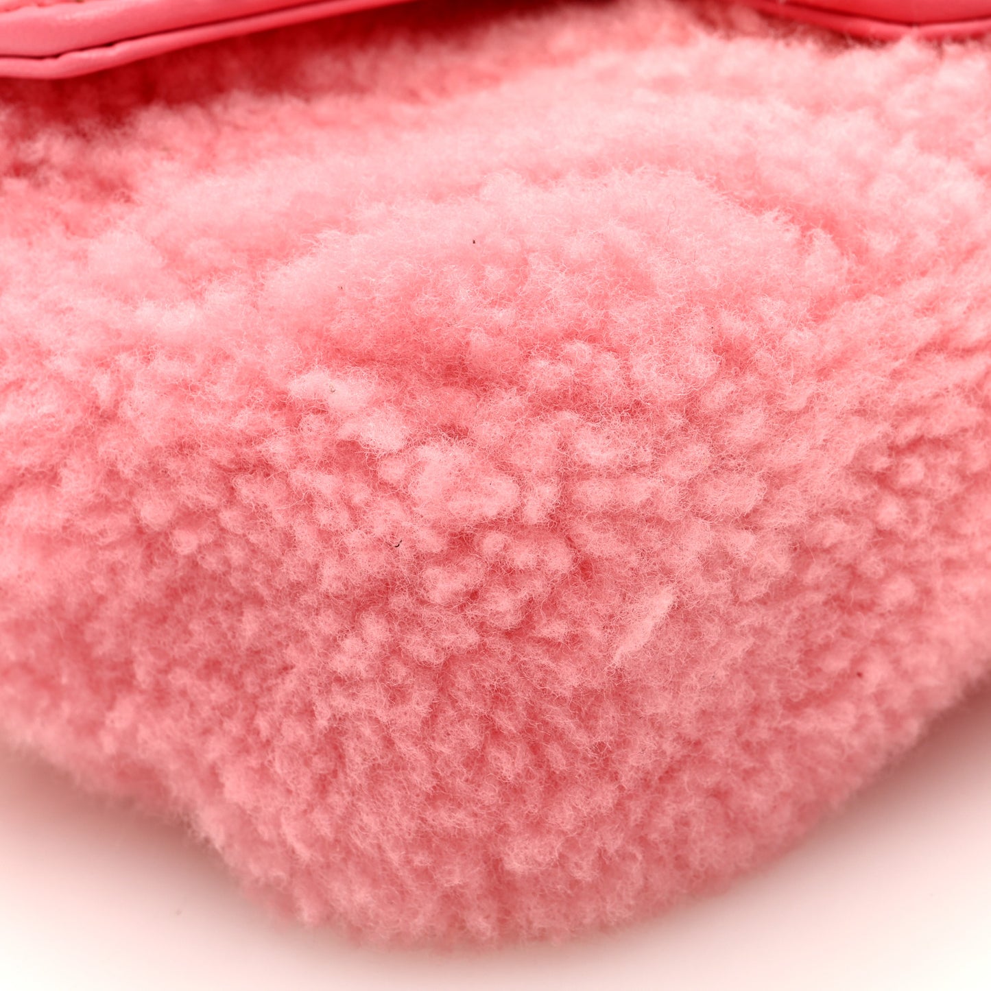 Shearling Matelasse Super Mini GG Marmont Shoulder Bag Lotus Pink