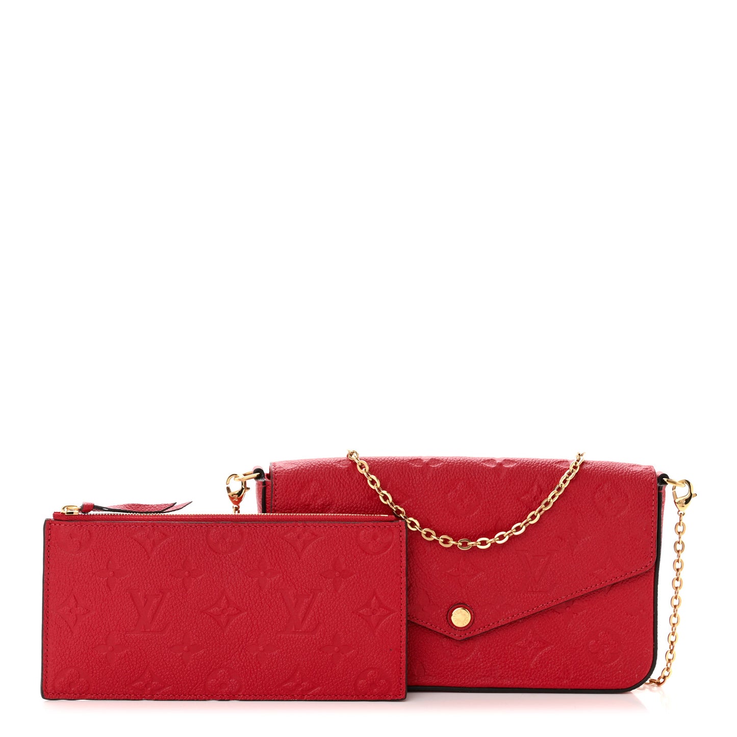 Empreinte Pochette Felicie Chain Wallet Cherry