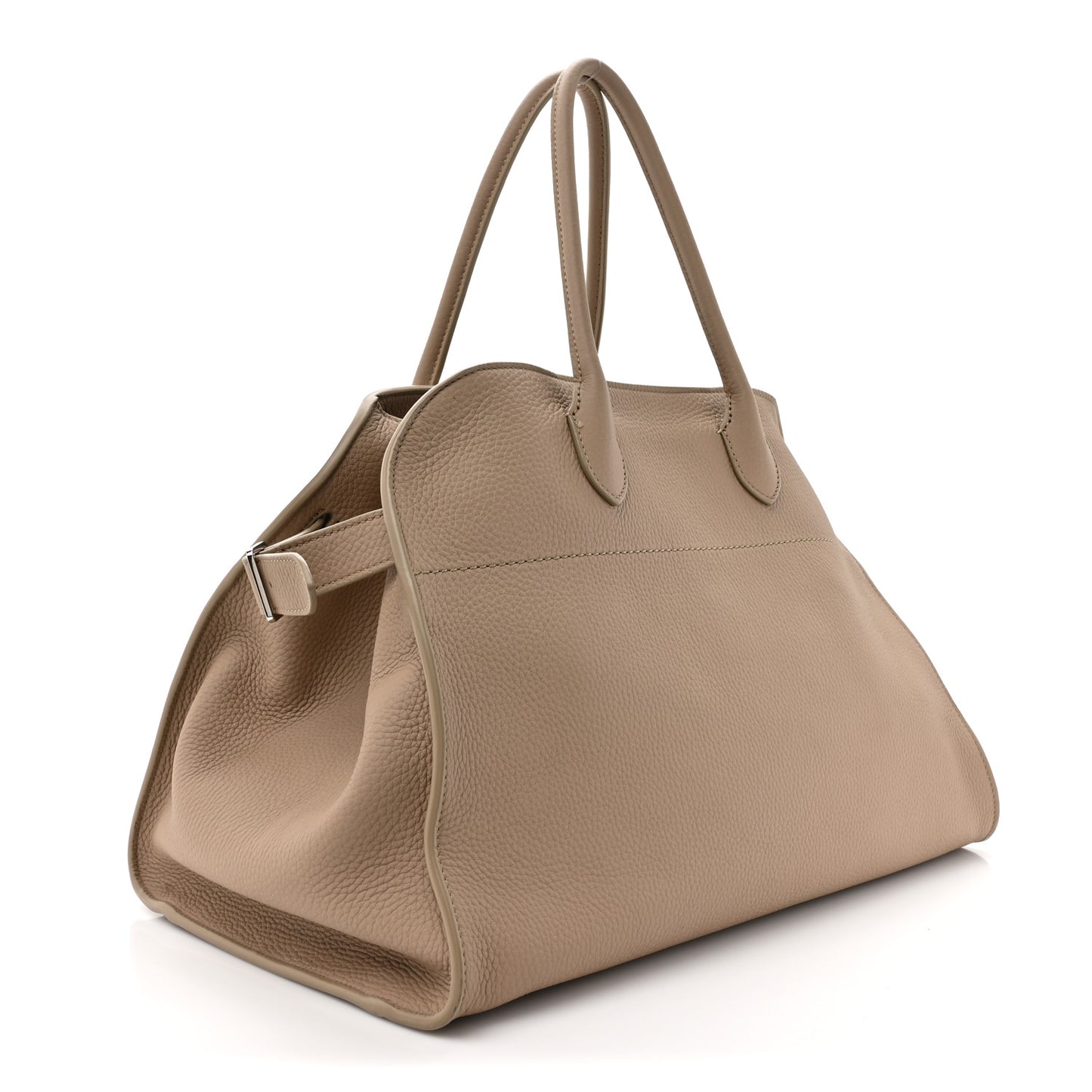 Matte Grained Calfskin Soft Margaux 15 Dark Taupe