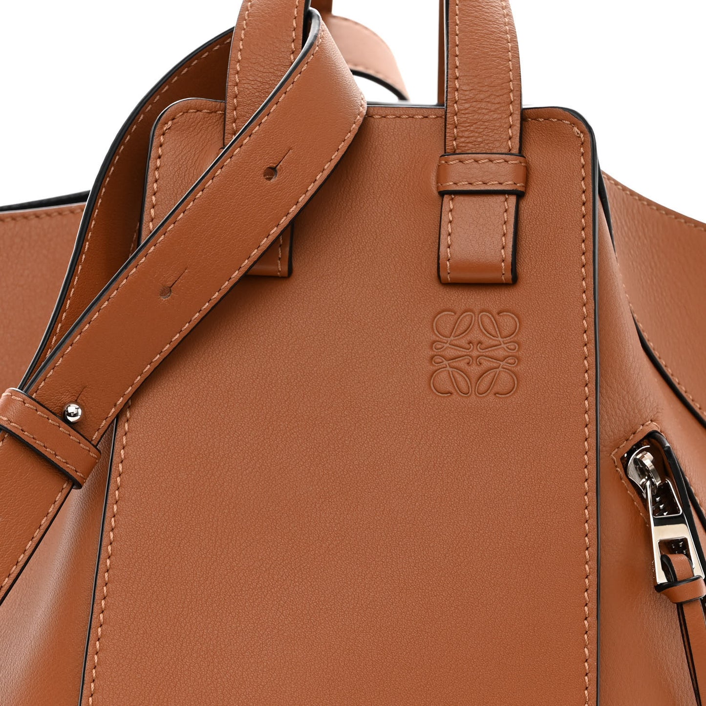 Calfskin Small Hammock Shoulder Bag Tan