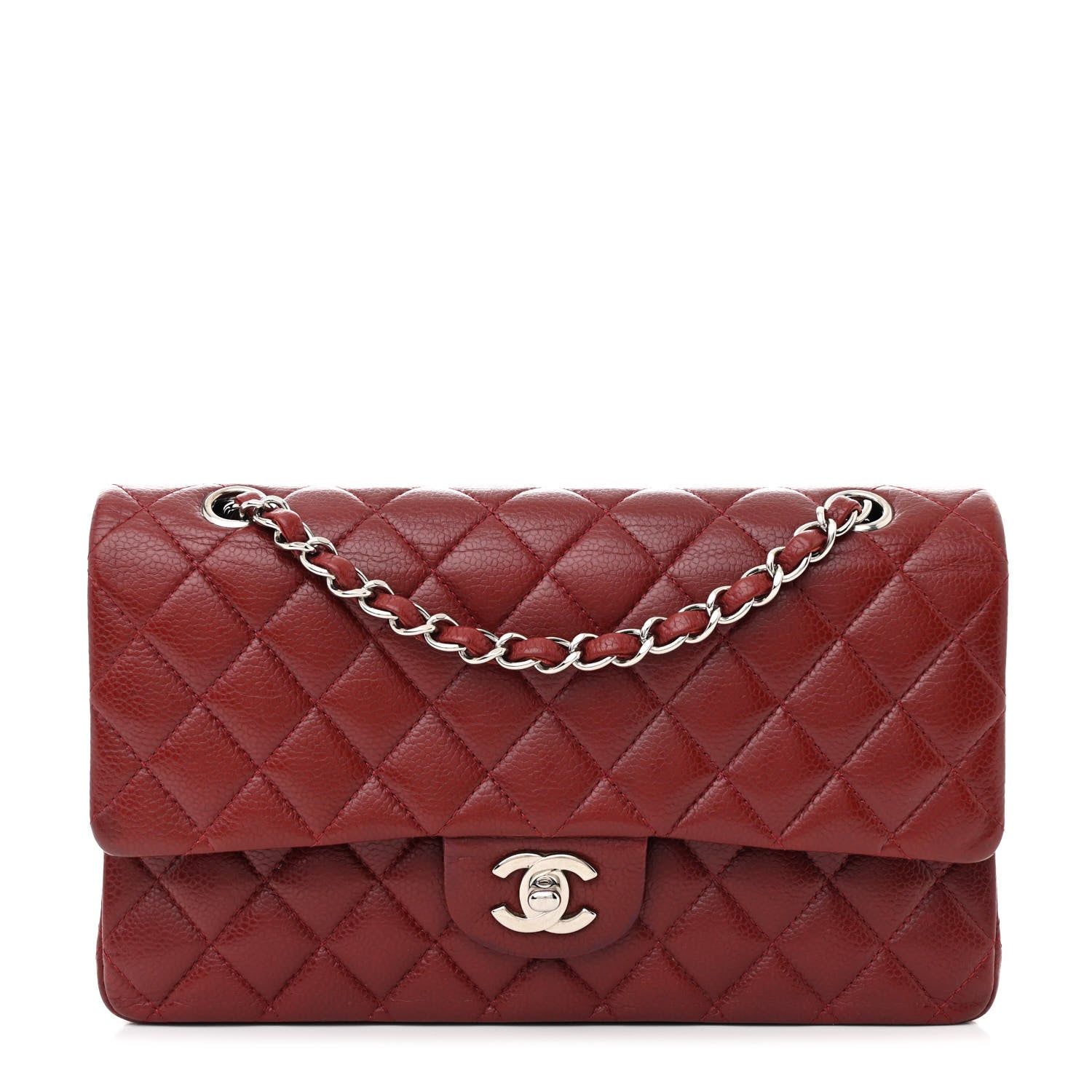 Chanel Caviar Quilted Medium Double Flap Burgundy 1 of 12
