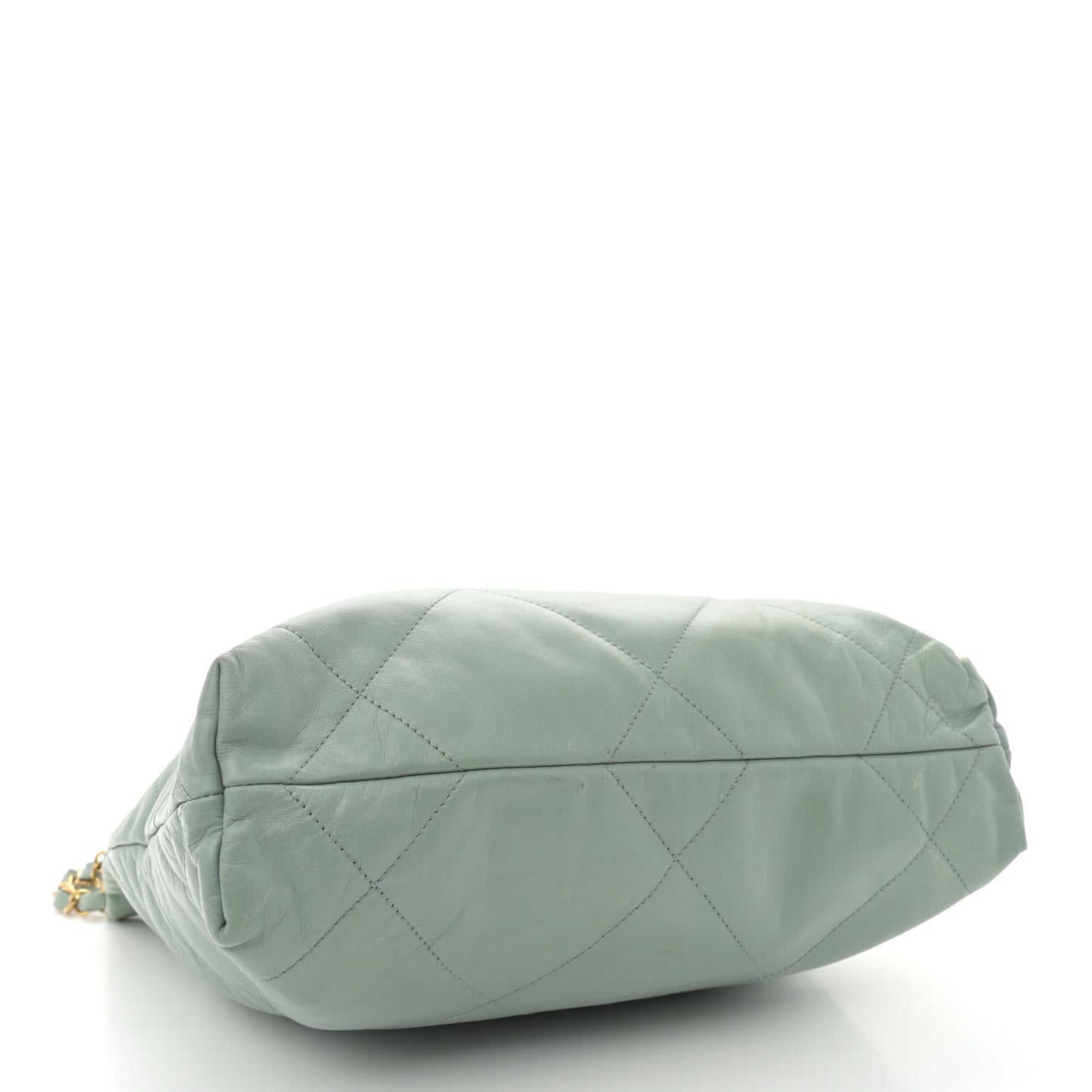 Shiny Calfskin Quilted Small Chanel 22 Grey