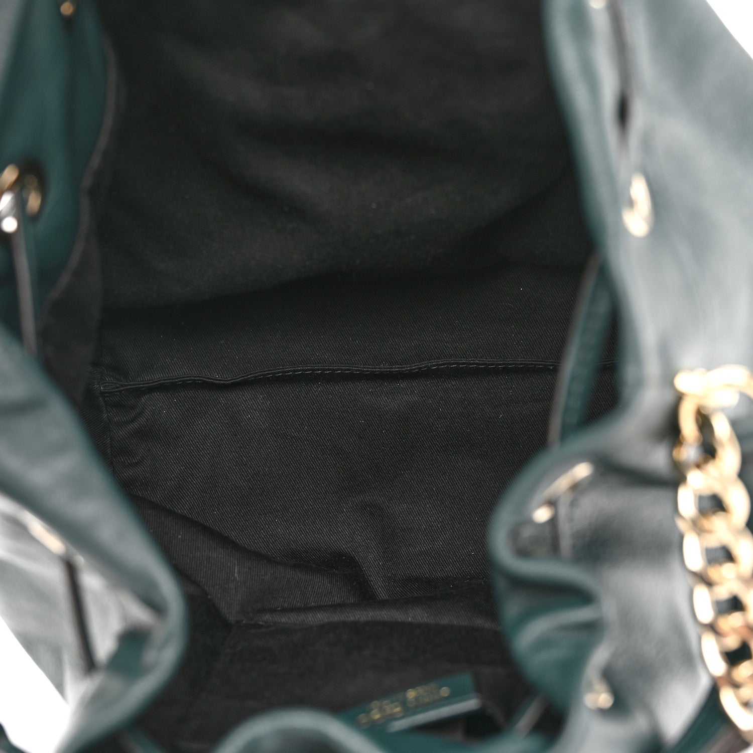 Jimmy Choo Calfskin Juno Bucket Bag Forest Green 5 of 9