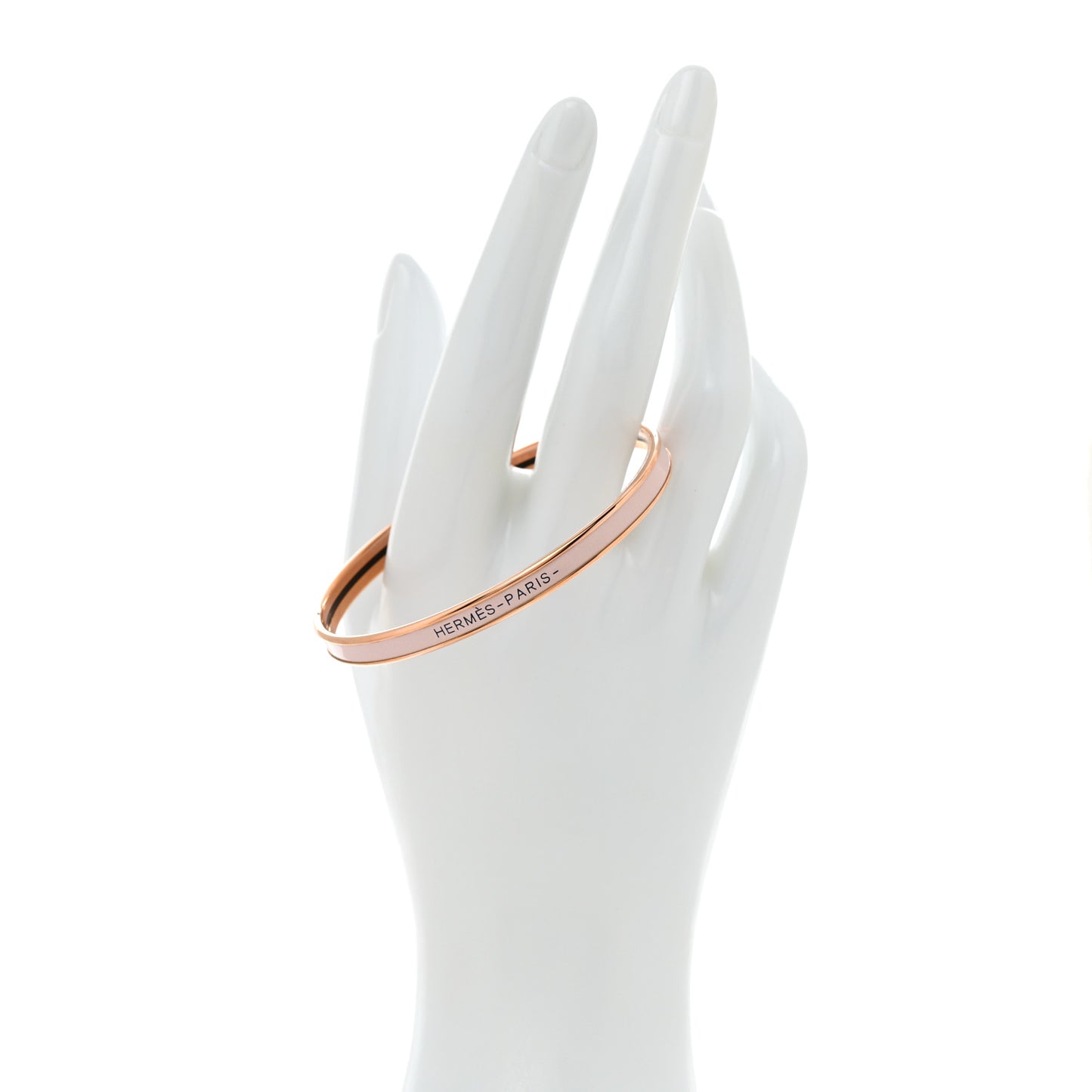 Enamel Extra Narrow Uni Bracelet 65 Rose Candeur