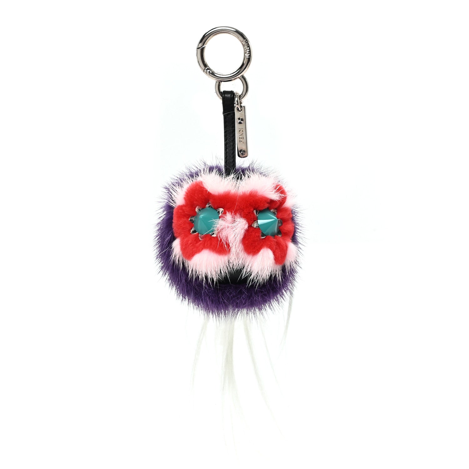 fendi mini monster backpack charm Fendi Shiny Nappa Mink Fox Fur Crystal QuTweet Dazzling Bag Bug Charm Multicolor 1902806 – FASHIONPHILE