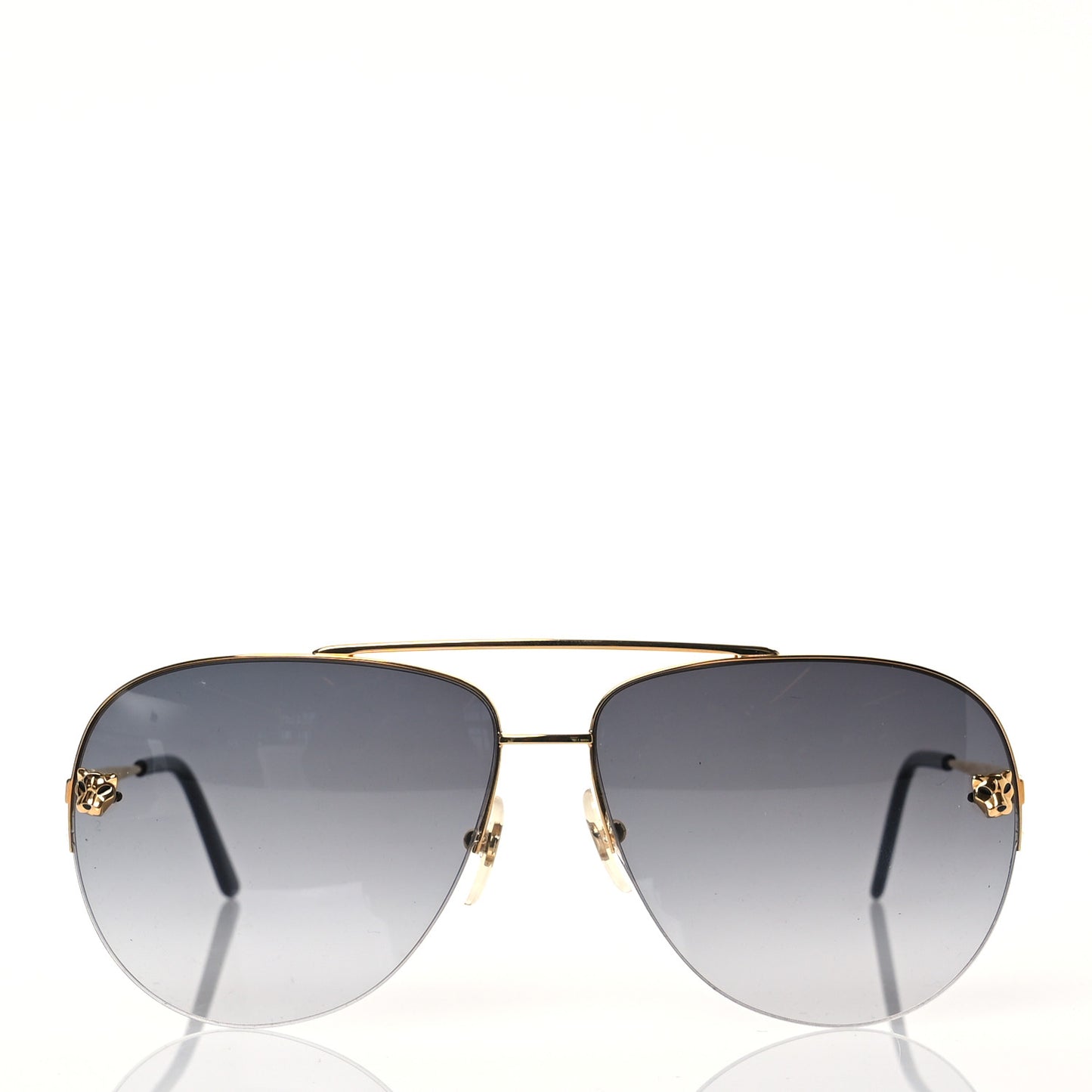 Santos de Cartier Aviator Sunglasses CT0065S Gold Black