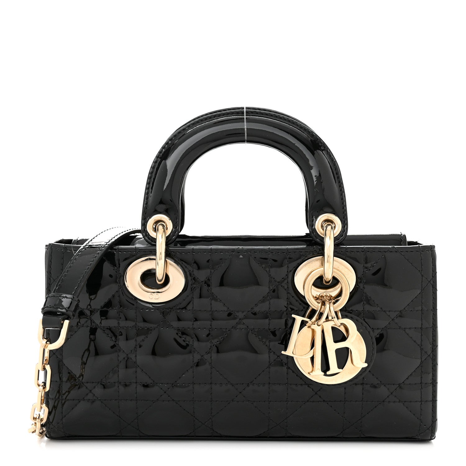 Christian Dior Patent Cannage Small Lady D-Joy Black 1359739