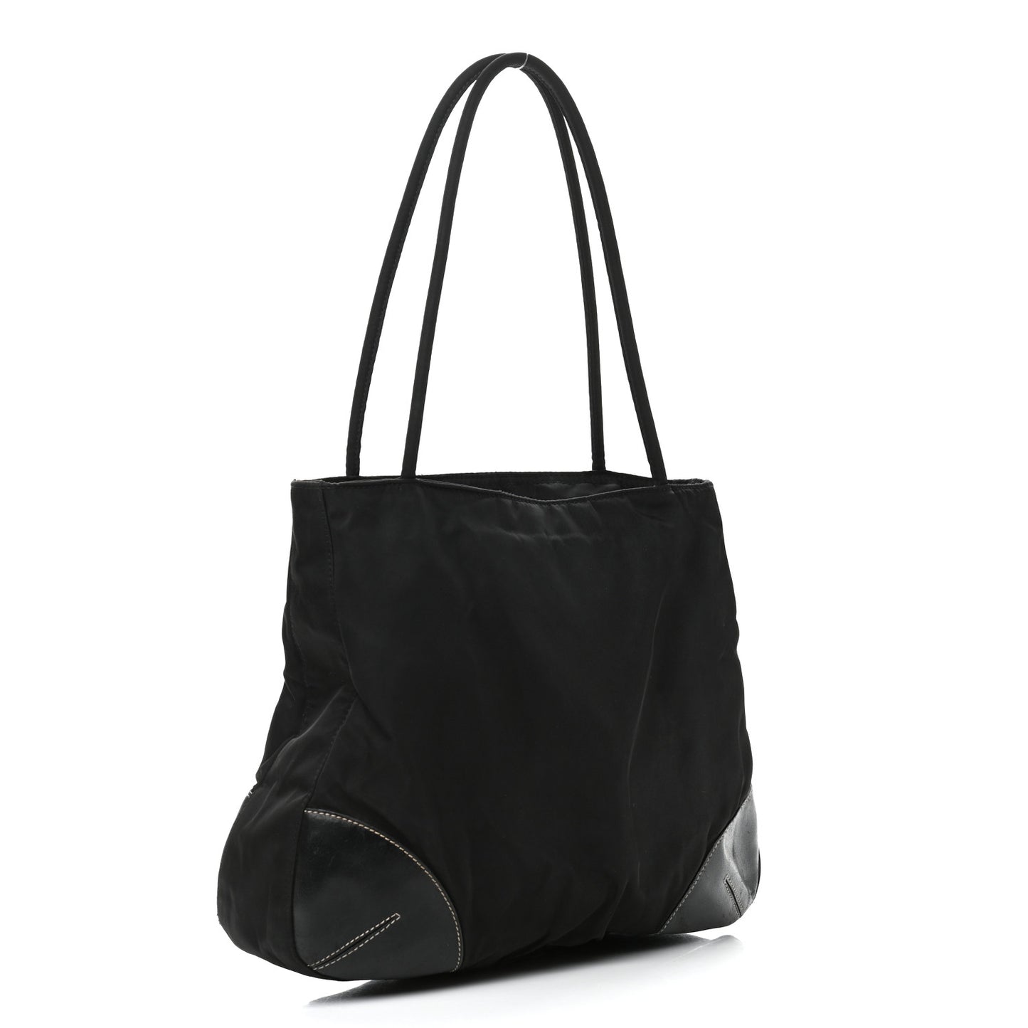 Tessuto Nylon Soft Calf Tote Black