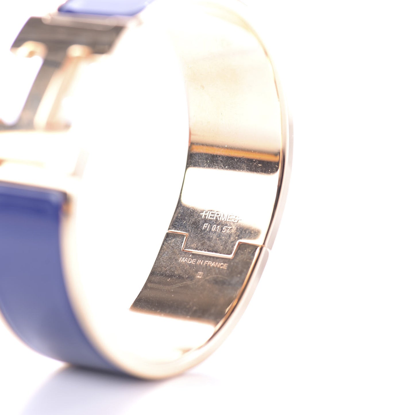 Enamel Wide Clic Clac H Bracelet PM Bleu Imperial