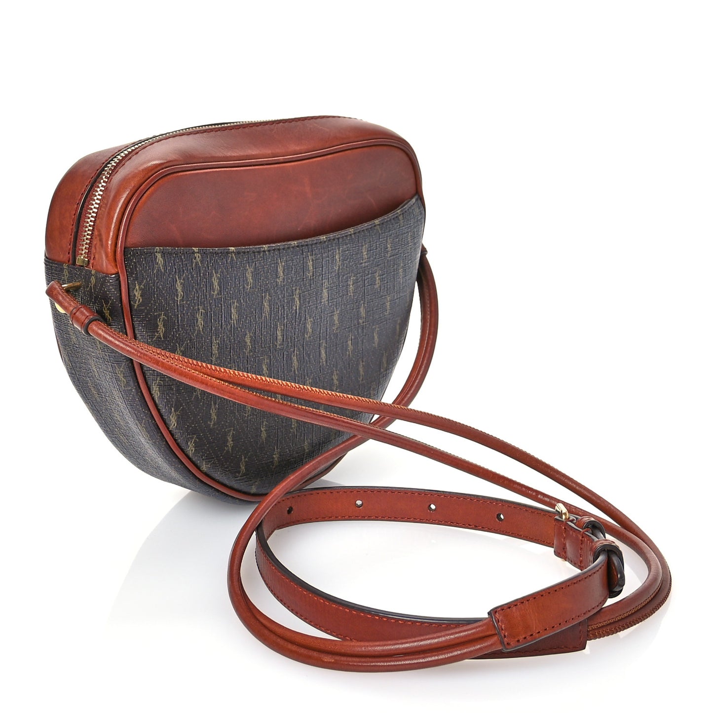 Canvas Smooth Calfskin Le Monogramme Coeur Crossbody Chestnut