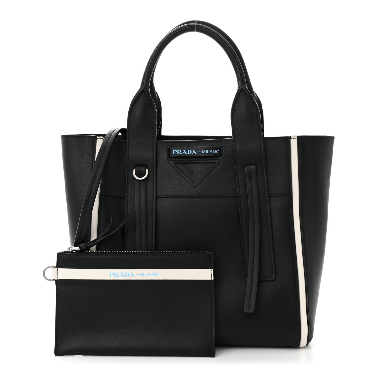 Grace Lux Light Small Ouverture Shoulder Bag Black White