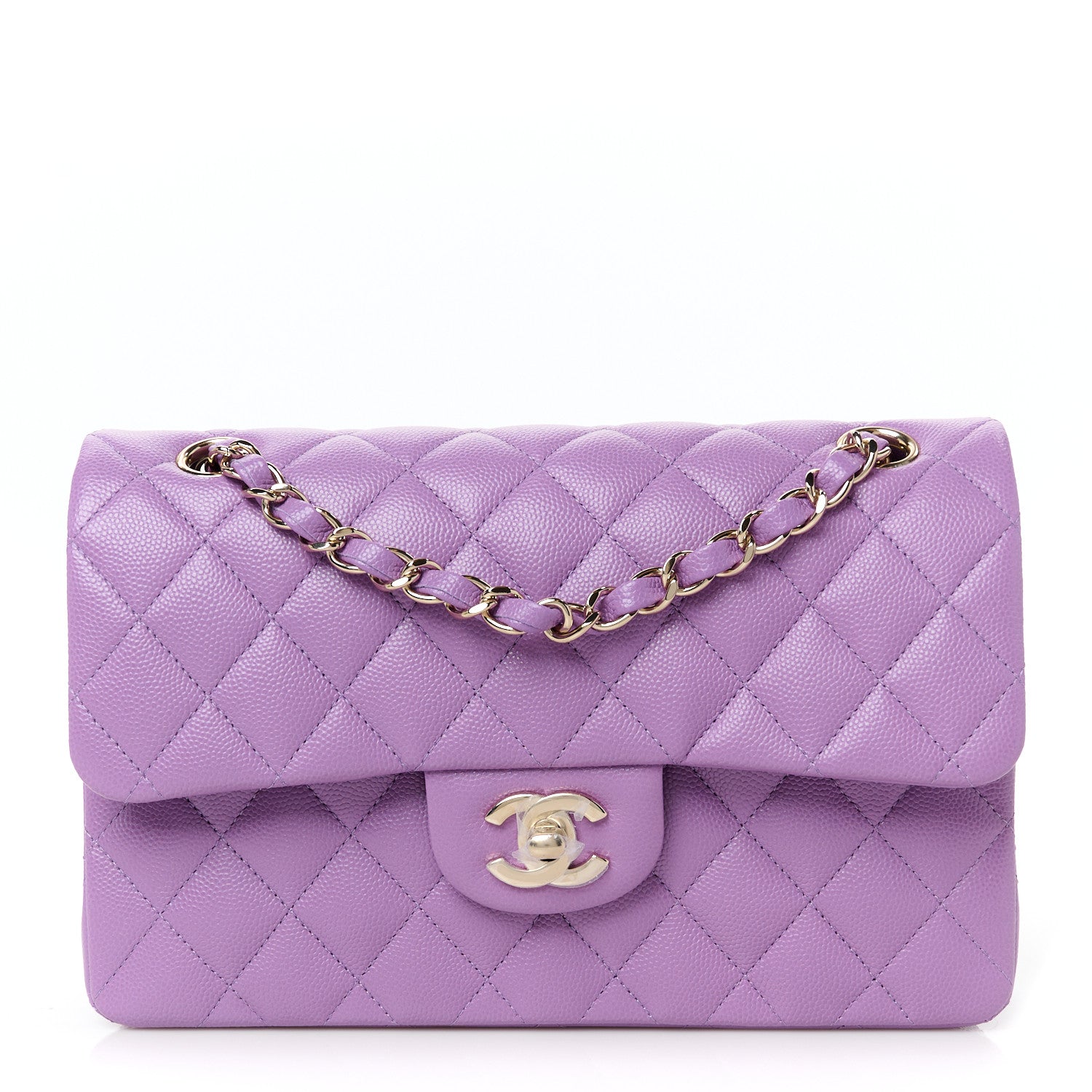 Chanel Caviar Quilted Small Double Flap Purple 1749977 – FASHIONPHILE