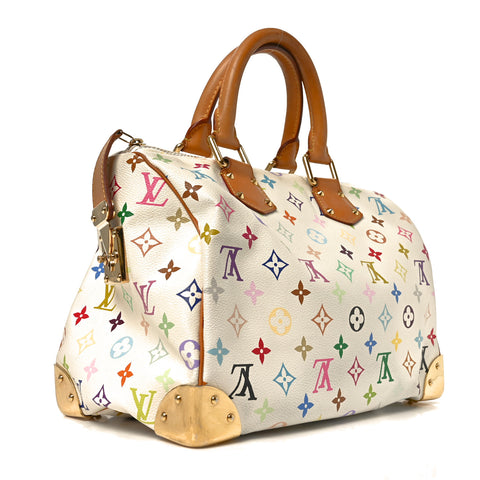 Monogram Multicolor Speedy 30 White