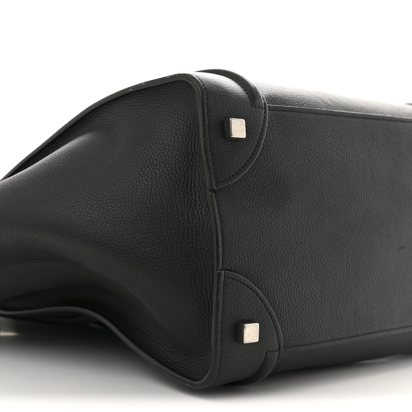 Drummed Calfskin Mini Luggage Black
