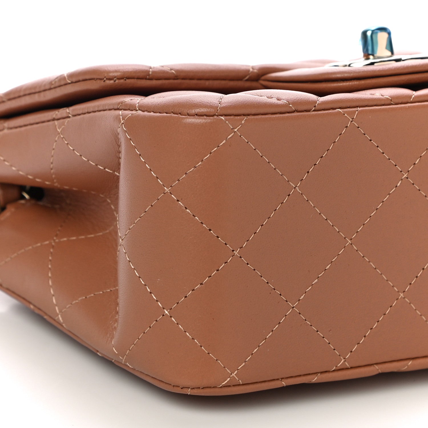 Chanel Lambskin Quilted Mini Square Flap Brown 9 of 11