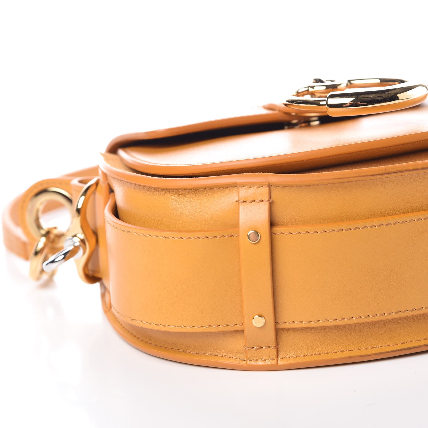 Chloe Calfskin Small Tess Bag Burning Camel 9 of 10