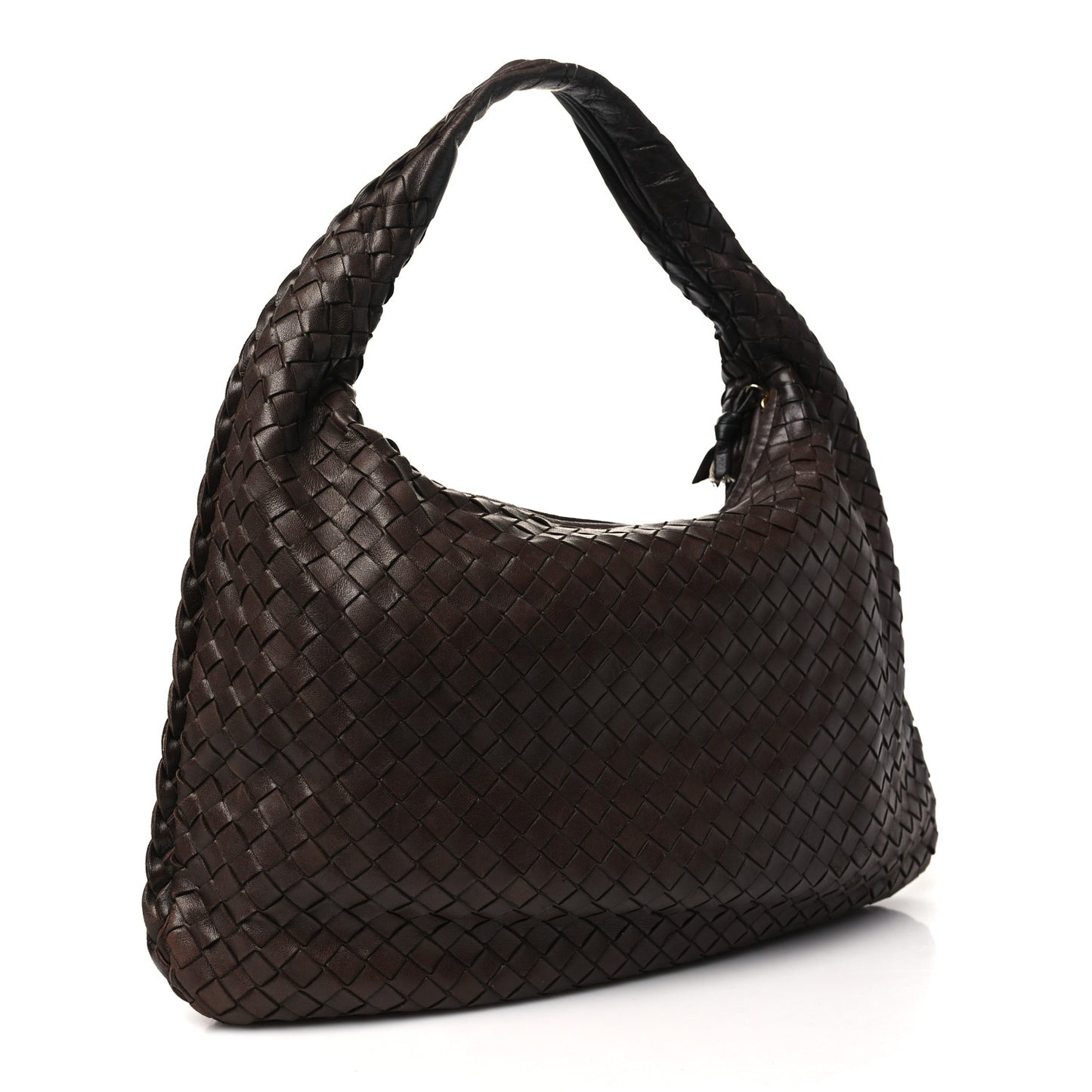 Nappa Intrecciato Medium Veneta Hobo Ebano