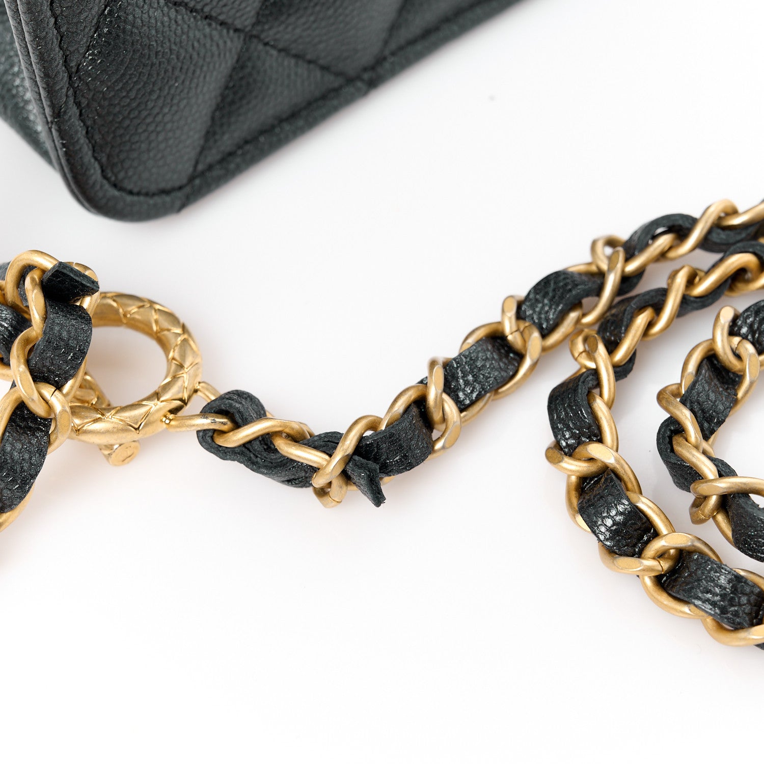 Chanel Pearly Caviar Quilted Fit For You Wallet On Chain WOC Black 12 of 12