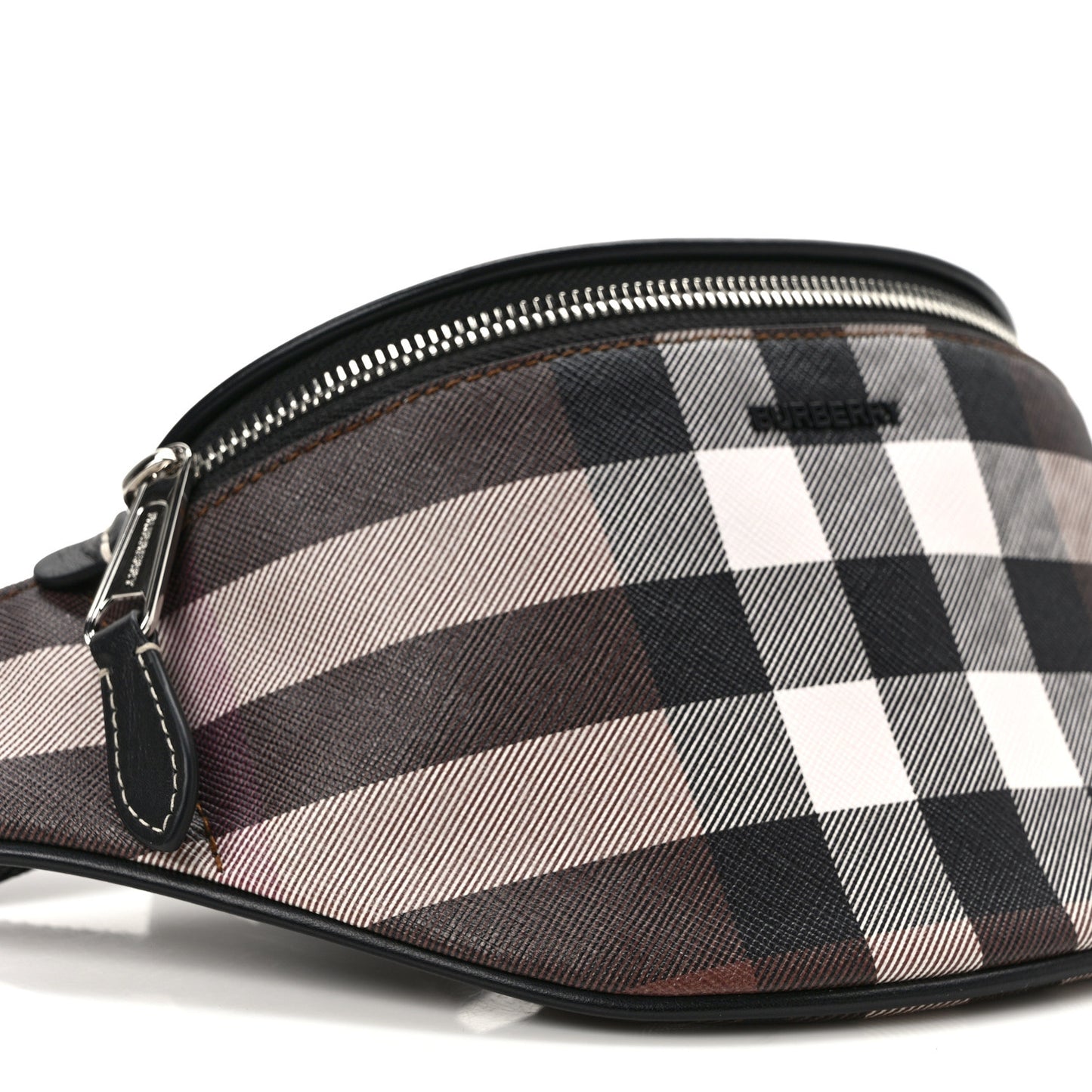 E-canvas Check Cason Bum Bag Dark Birch Brown