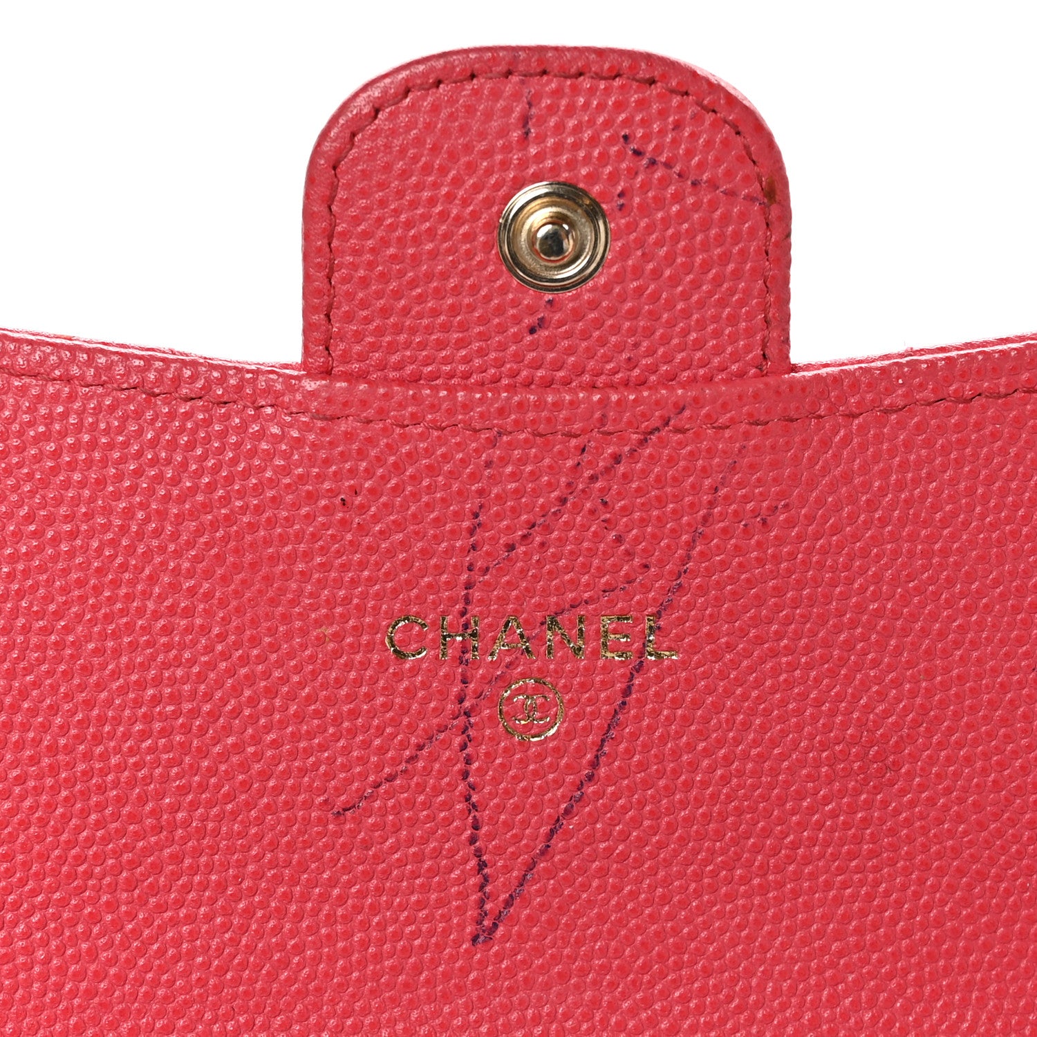 Chanel Caviar Quilted Large Gusset Flap Wallet Pink 9 of 14