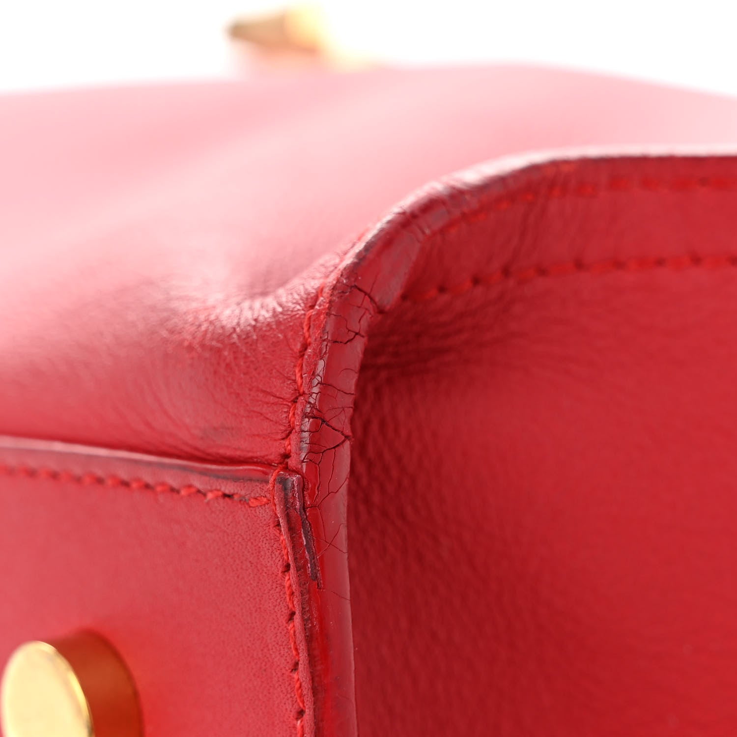 Saint Laurent Calfskin Baby Monogram Cabas Red 13 of 17