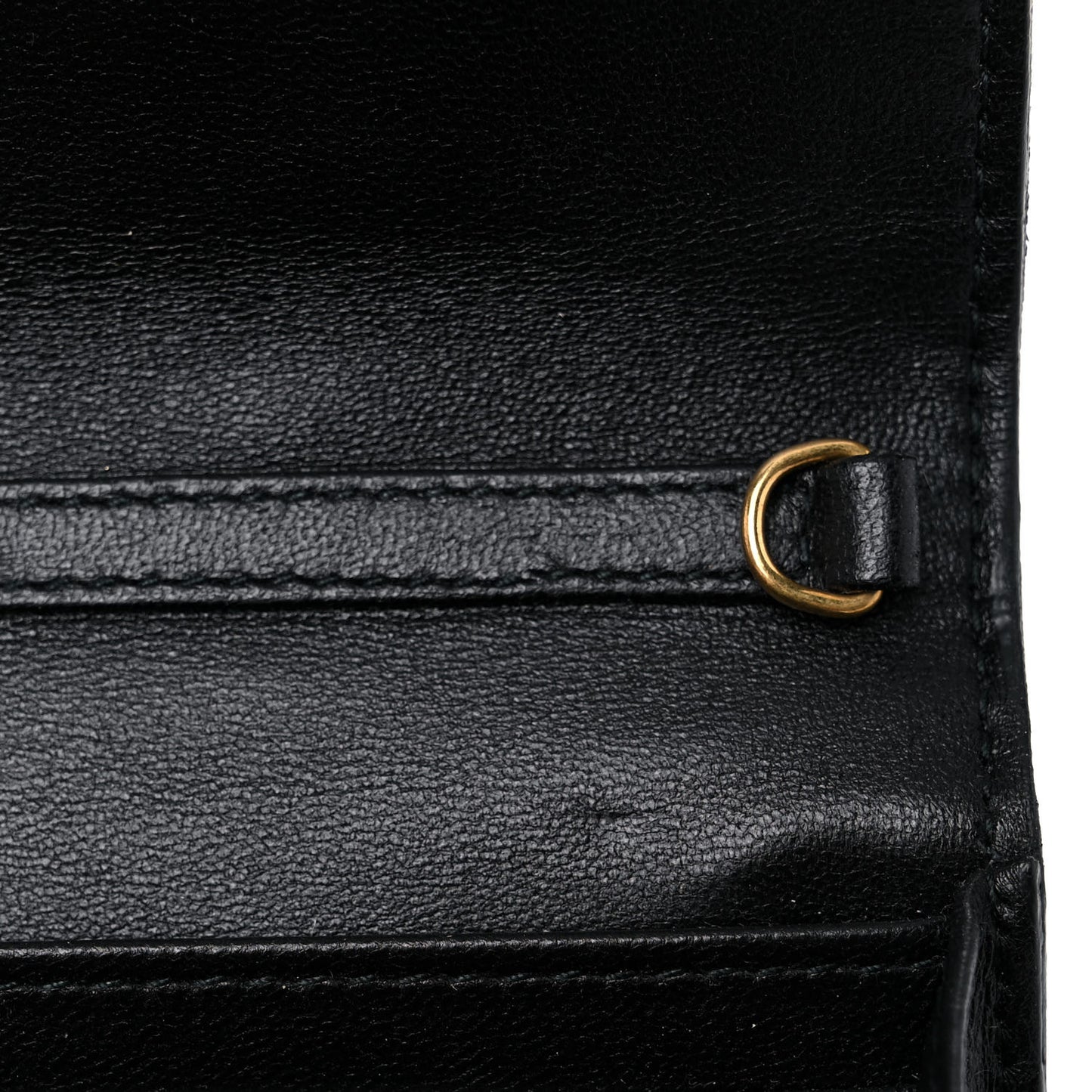 Lambskin Cannage Studded Dioraddict Wallet on Chain Black