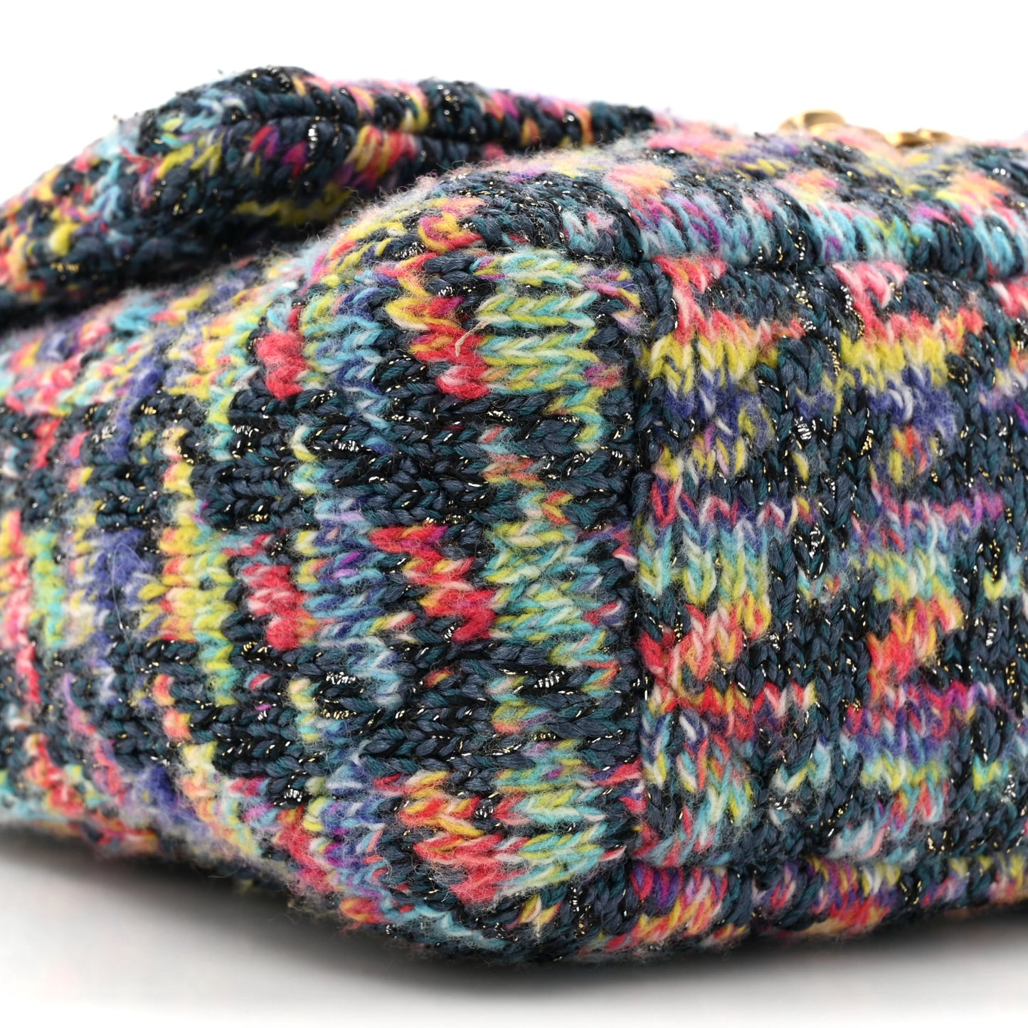 Tweed Quilted Medium Chanel 19 Flap Dark Multicolor