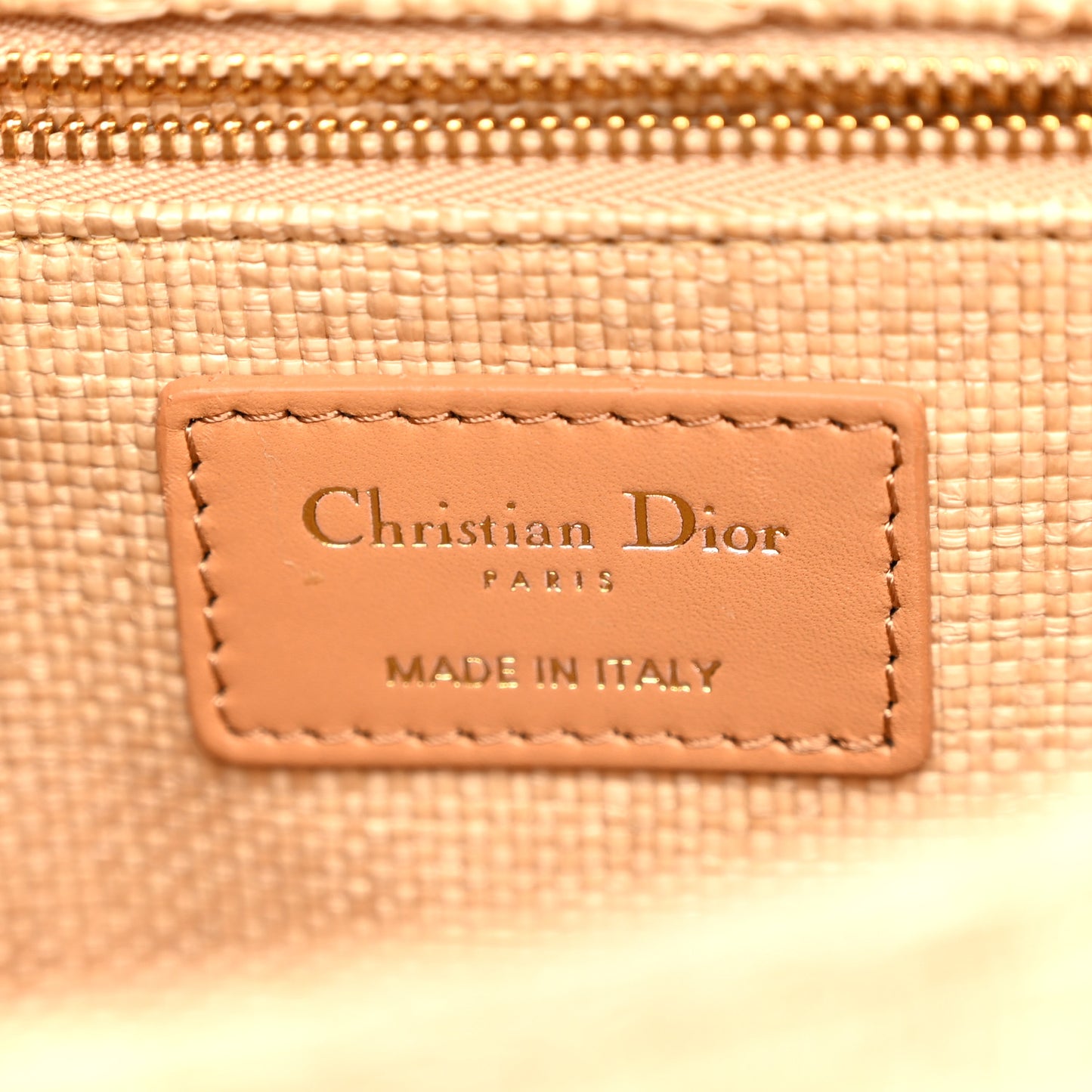 Raffia Calfskin 30 Montaigne Flap Bag Beige