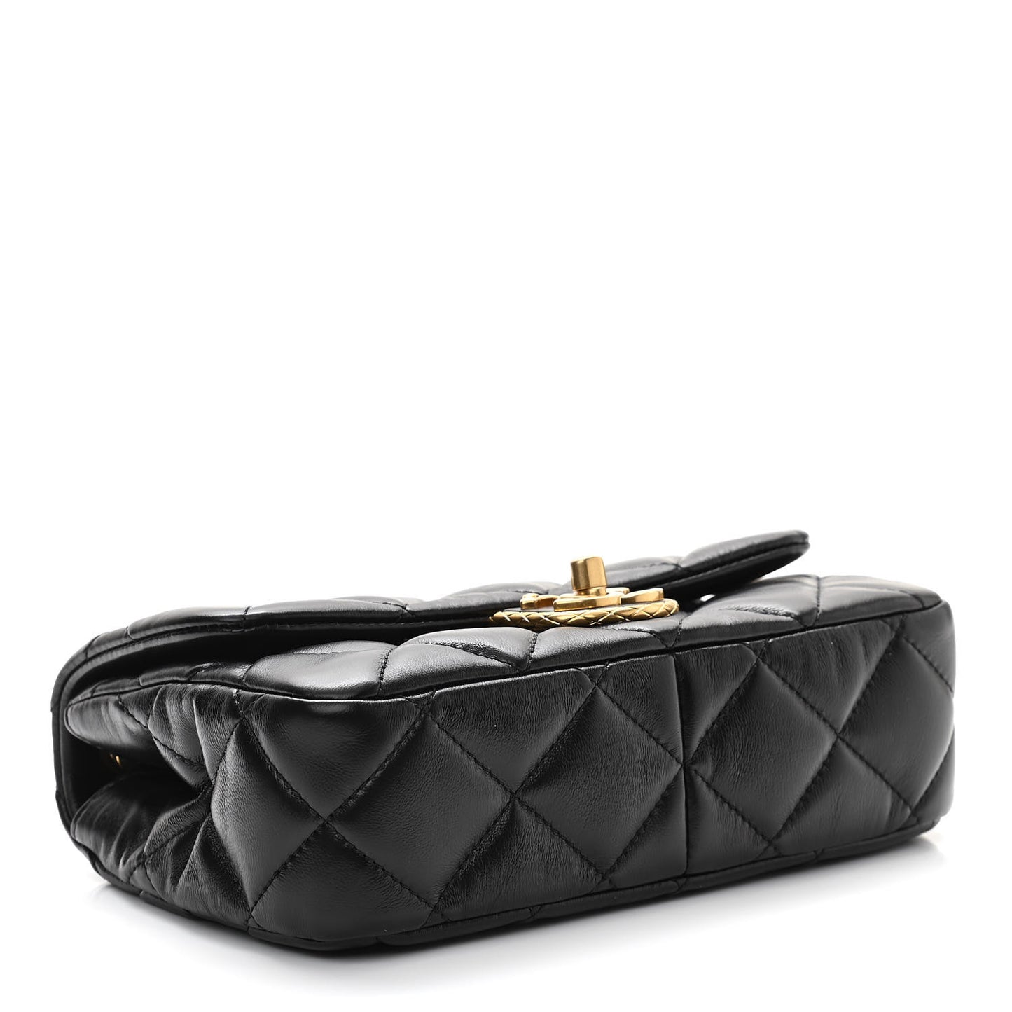 Lambskin Quilted Mini Flap Black
