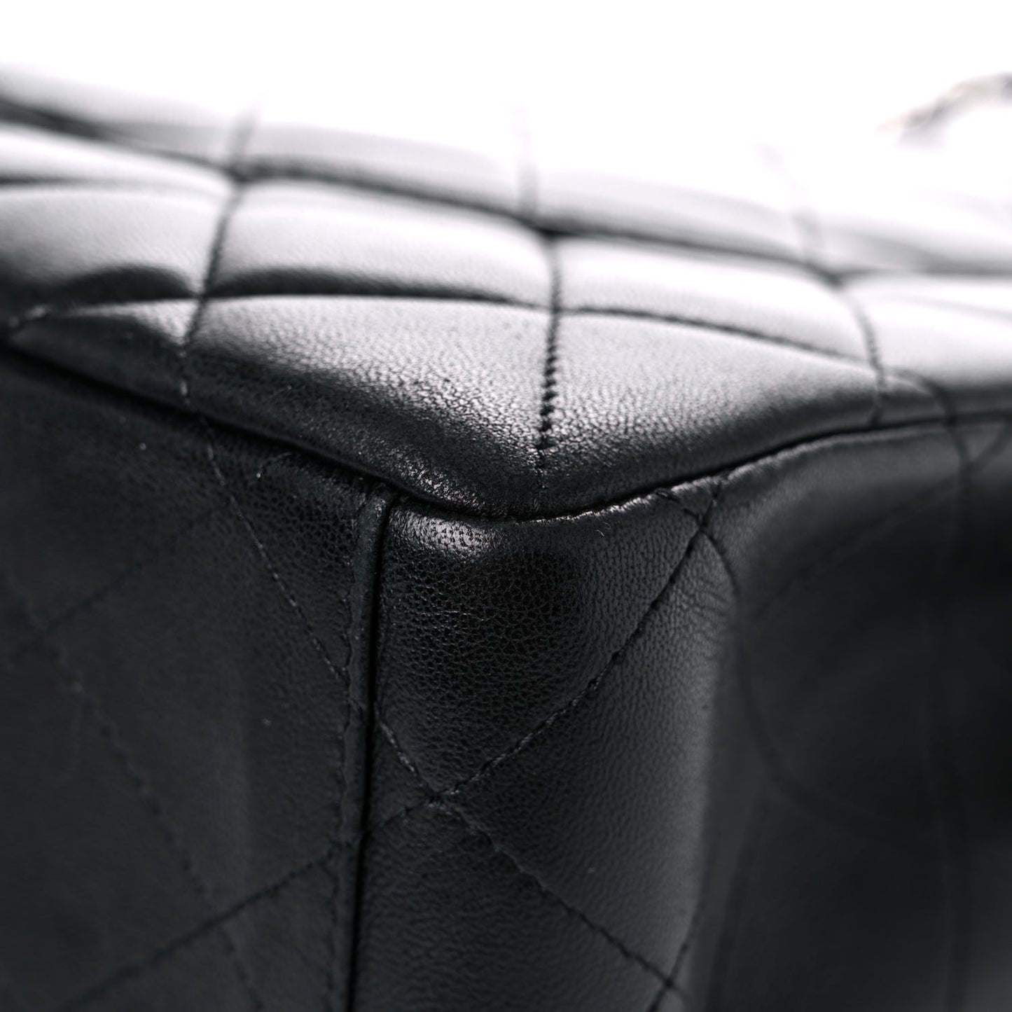Lambskin Quilted Maxi Double Flap Black