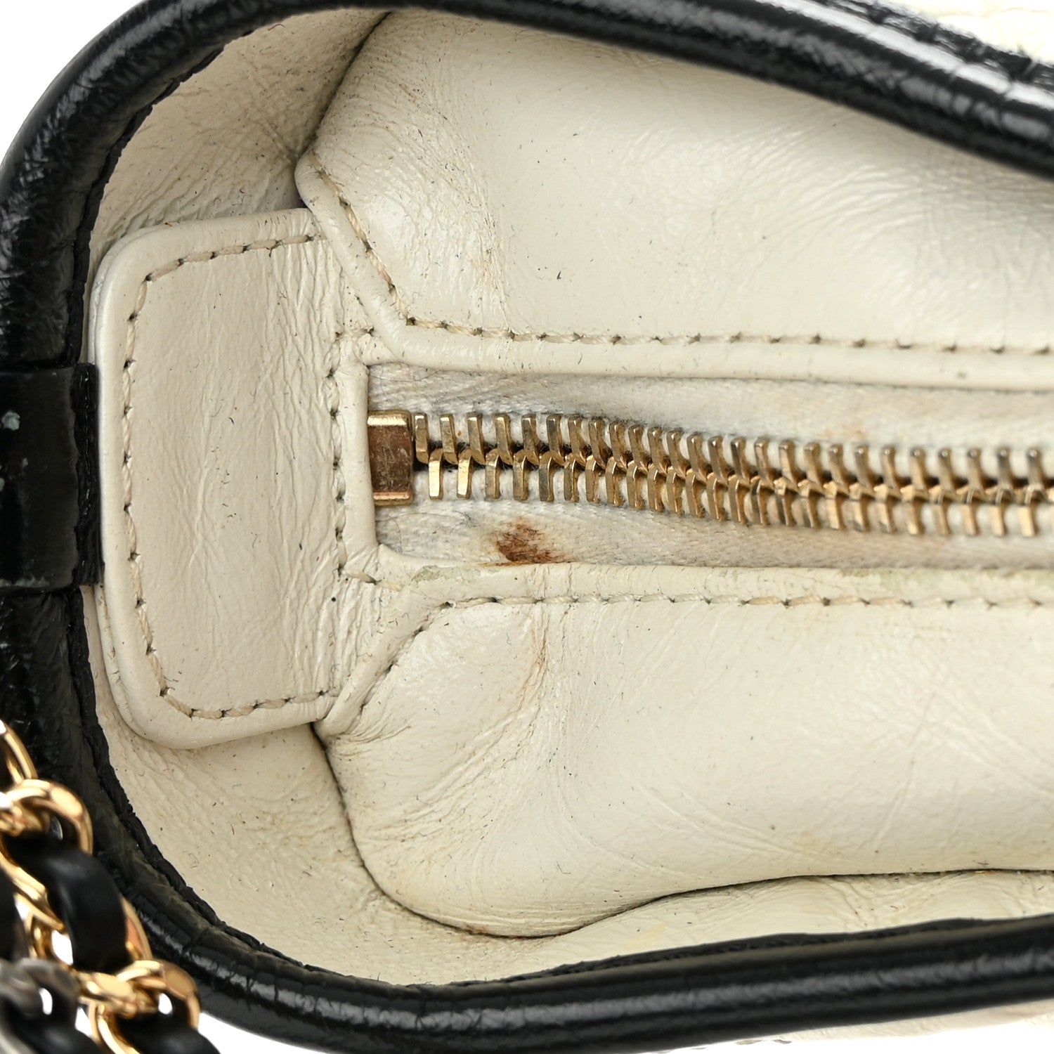 Chanel Aged Calfskin Quilted Medium Gabrielle Hobo Black White 21 of 22