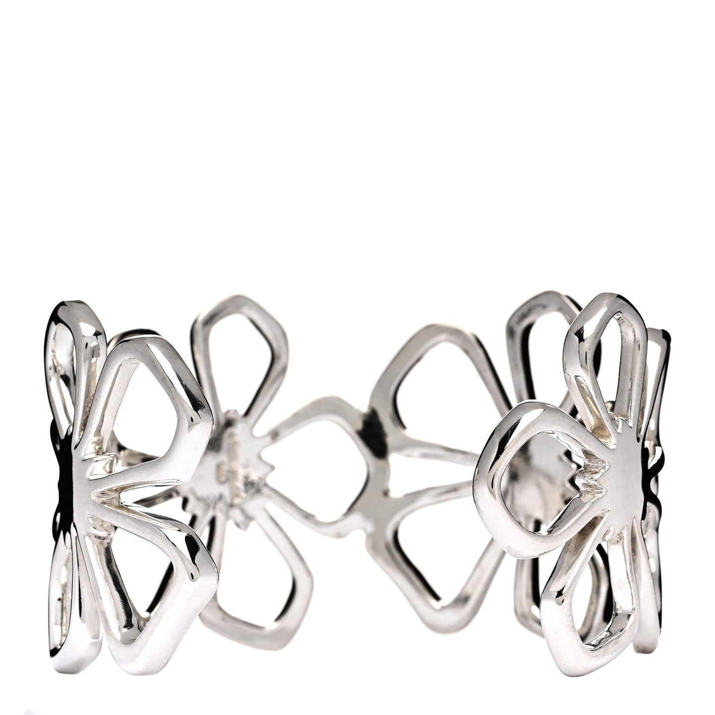 Sterling Silver Elsa Peretti Hibiscus Flower Cuff Bracelet